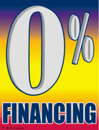 Vinyl Window Sign - Zero Percent Financing Available | Custom Business Promotion & Store Advertising Decals