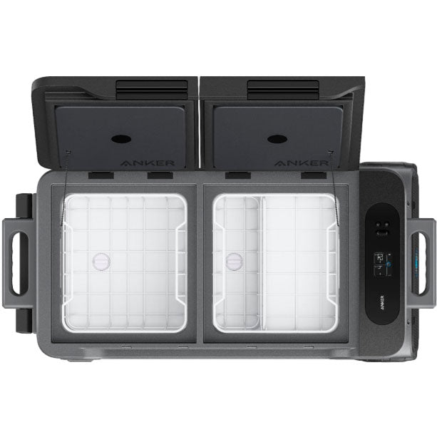 Anker EverFrost 50-Quart Dual Zone Portable Cooler - Electric Car Fridge for Camping, Road Trips & Outdoor Adventures - Keep Food & Drinks Cold Anywhere