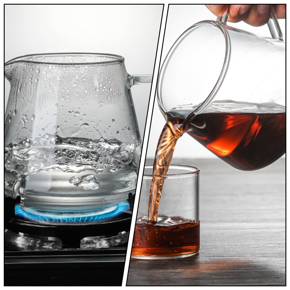 Premium Glass Hand Pour Coffee Maker - 650ml Clear Latte Art Pitcher & Carafe for Home Baristas - Perfect for Pour Over, Drip Coffee & Iced Brews - Ideal for Coffee Shops, Home Use & Gifting