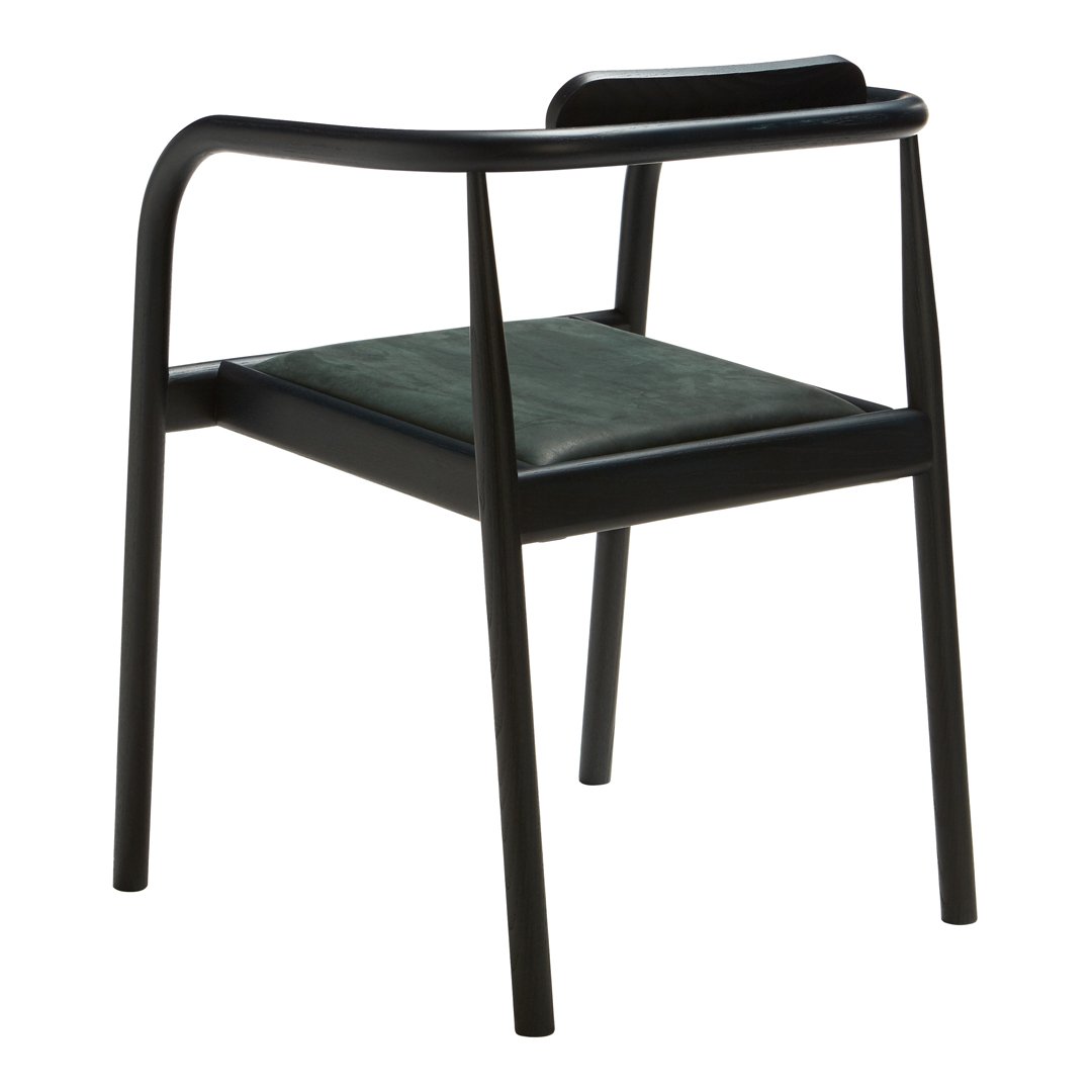Modern Ahm Armchair with Upholstered Seat - Stackable Lounge Chair for Living Room, Office or Outdoor Patio