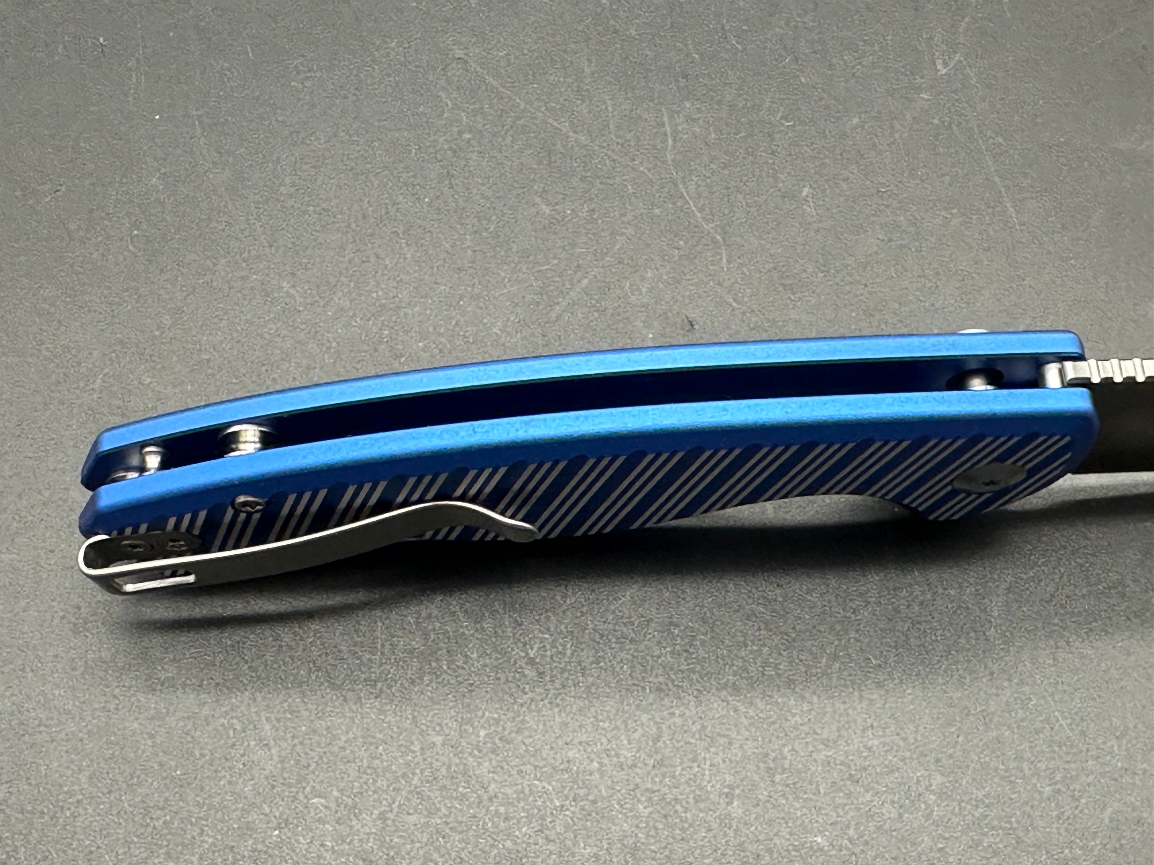 CIVIVI STORMHOWL Folding Knife - Bright Blue/Satin Flat Aluminum Handle, Nitro-V Steel Blade, Clip Point Plain Edge - EDC Pocket Knife for Outdoor Camping, Hiking & Everyday Carry (Model C23040B-2)