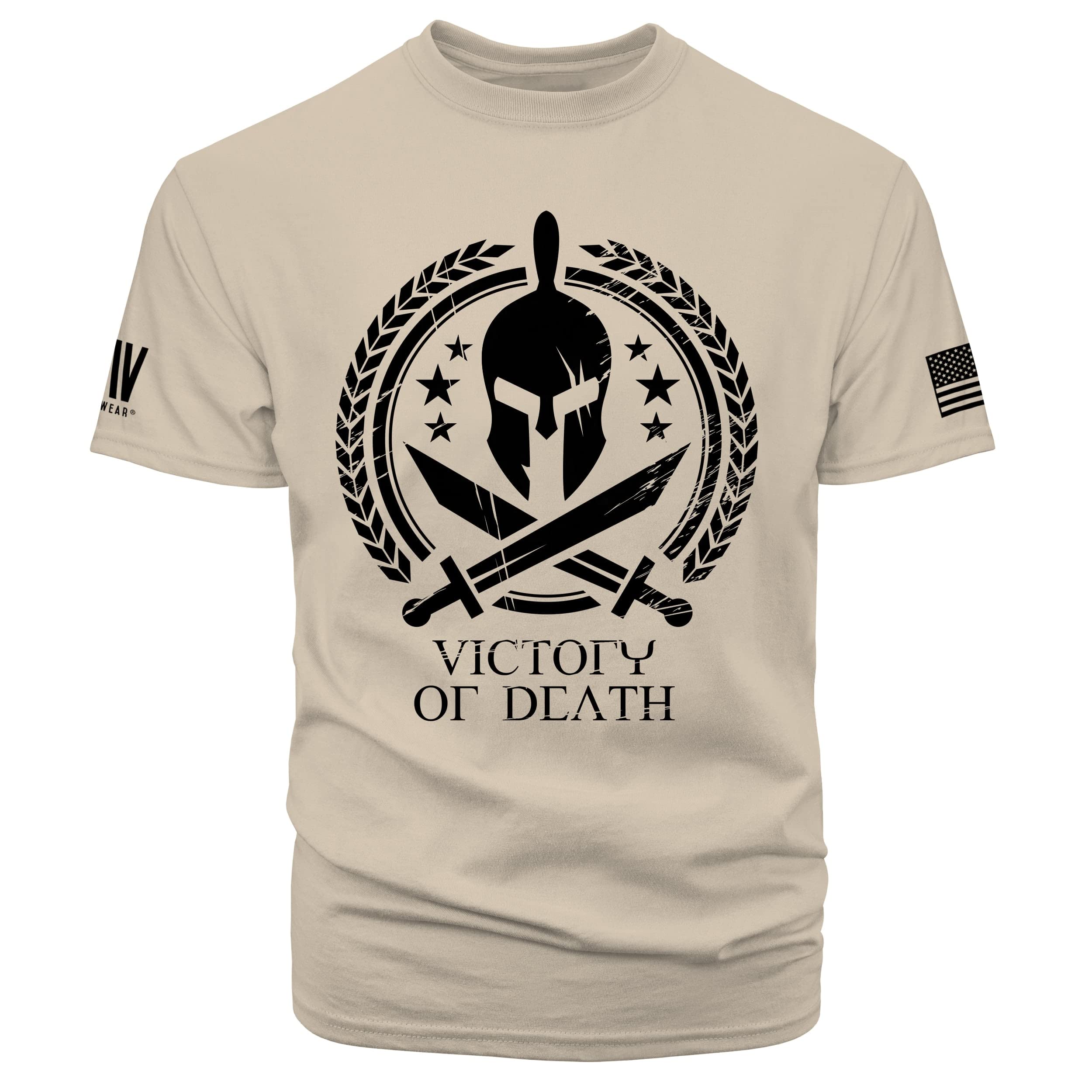 Dion Wear Men's Graphic T-Shirts - Spartan Warrior Short Sleeve Cotton Tee for Casual Wear, Gym, and Street Style Fashion
