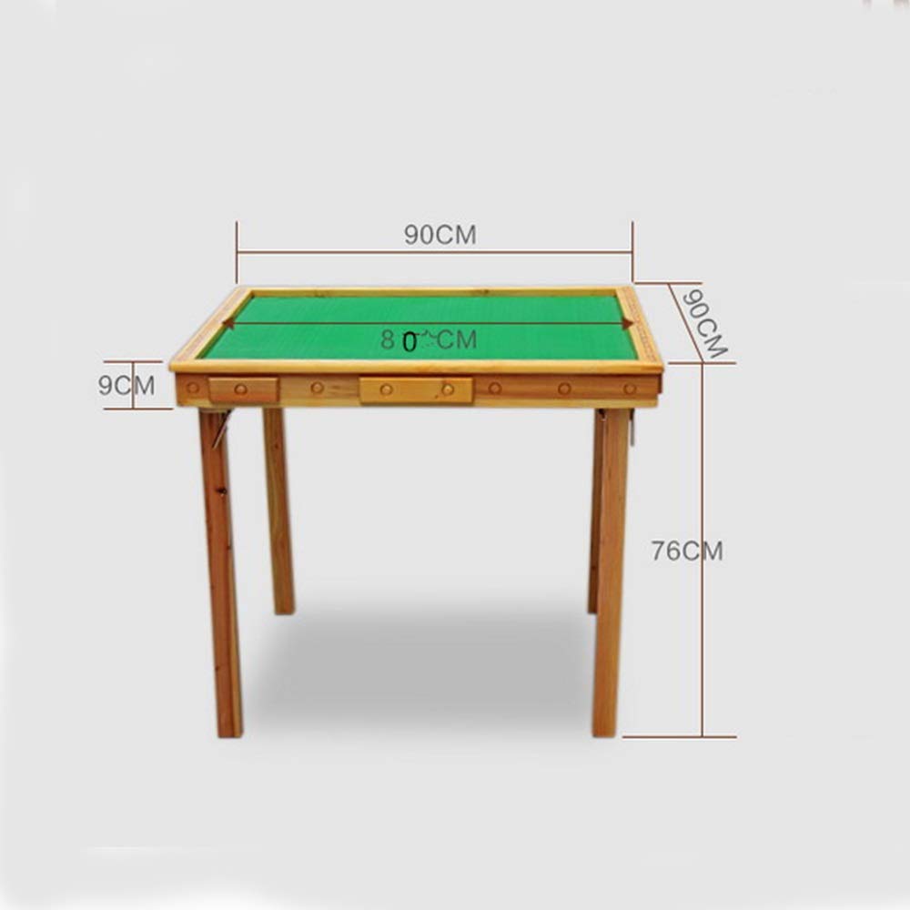 Premium Folding Mahjong Table - Lightweight Square Game Table for Poker, Dominoes & Card Games - Chinese & Japanese Style with 4 Sturdy Legs (Beige, 90×90×76cm) - Perfect for Home Entertainment, Parties & Game Nights