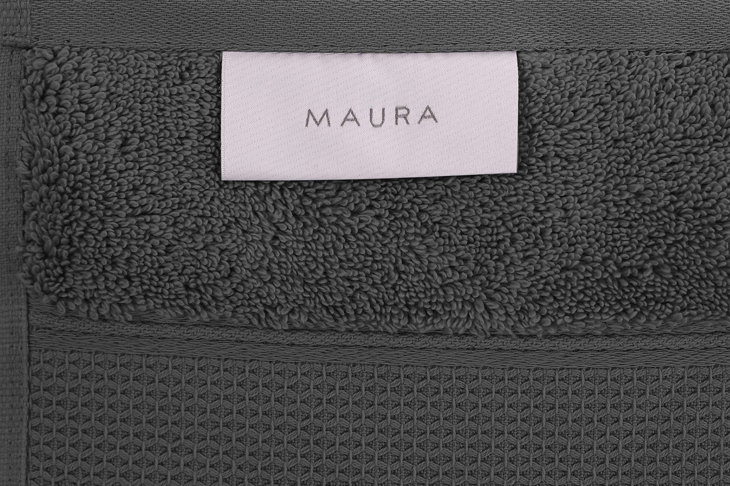 MAURA Grey Extra Large Turkish Cotton Luxury Bath Towels Set of 4 - Ultra Soft, Thick & Plush Bathroom Towels | Premium Spa-Grade Quality for Hotels, Home & Gifts (Space Gray)