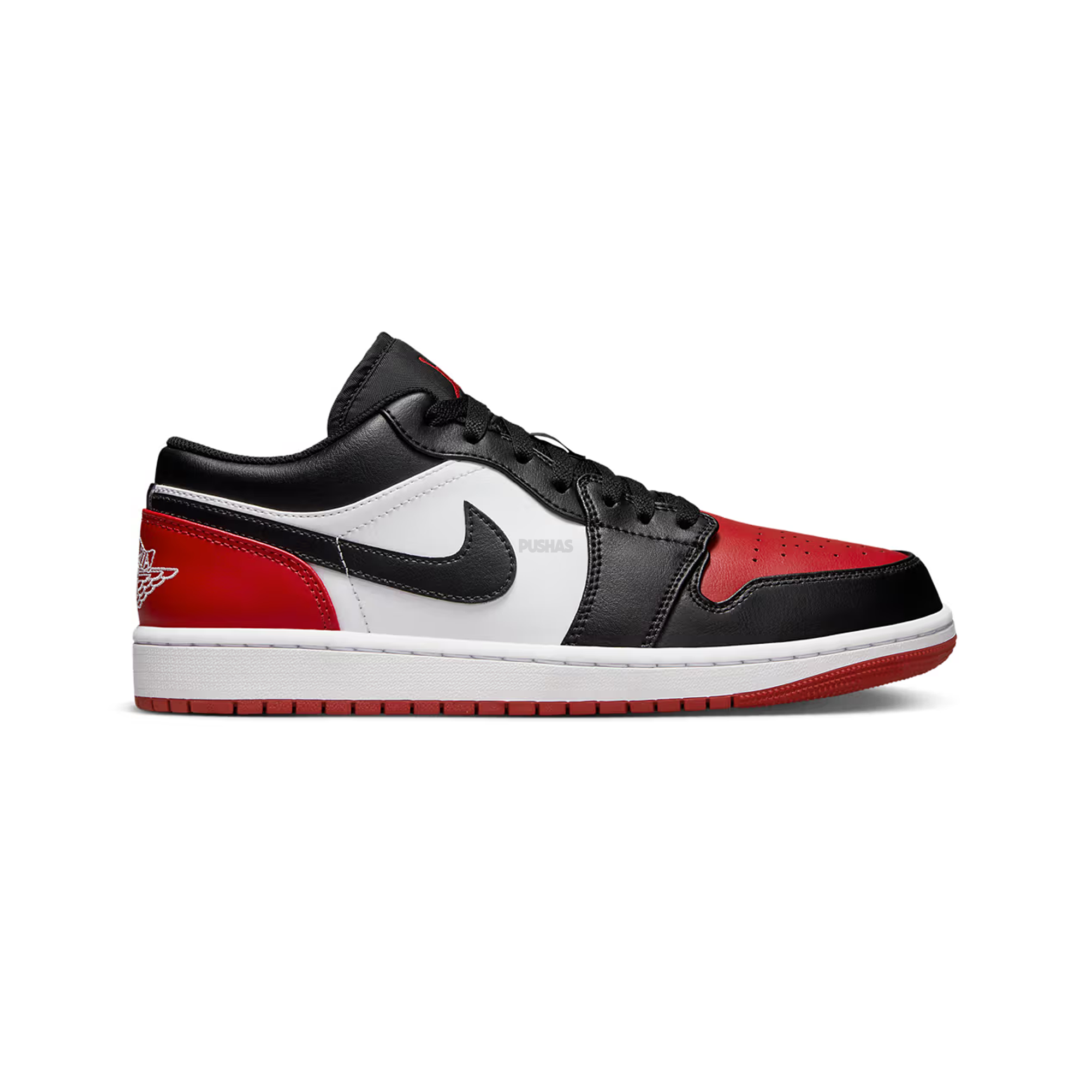 Air Jordan 1 Low 'Bred Toe 2.0' Sneakers (2023) - Men's Basketball Shoes for Casual Wear & Street Style