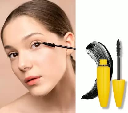 Waterproof Eyelash Curling Mascara - Long-Lasting Volumizing & Lengthening - Pack of 1 - Perfect for Swimming, Gym & Everyday Wear