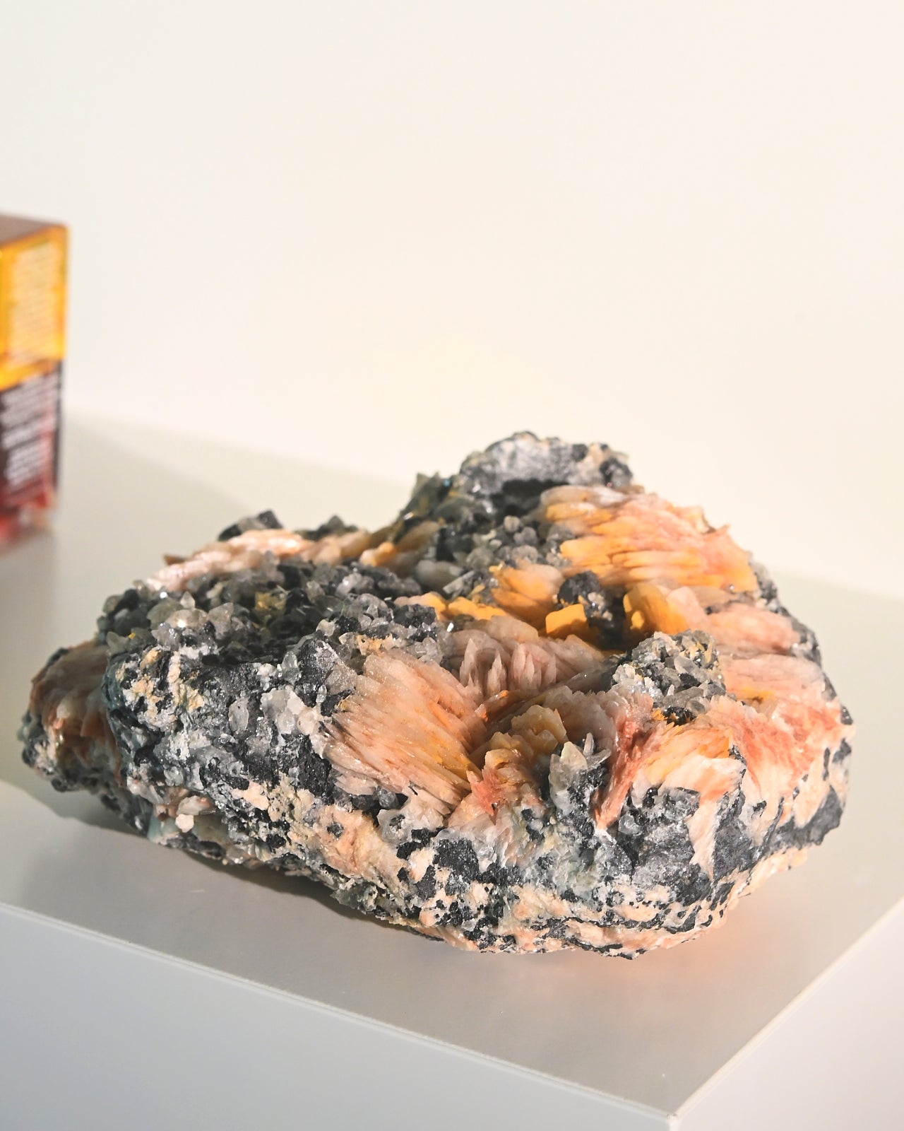Natural Barite, Galena & Quartz Crystal Cluster - Mineral Specimen for Collectors, Healing & Home Decor