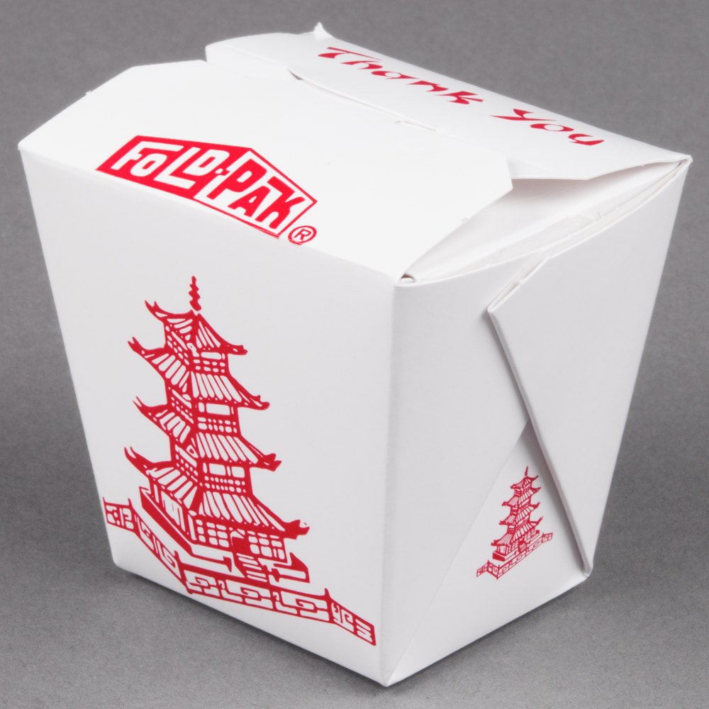 Fold-Pak 8 oz. Pagoda Chinese Takeout Containers - Microwave Safe Paper Food Containers (450/Case) - Perfect for Asian Restaurants, Catering & Meal Prep