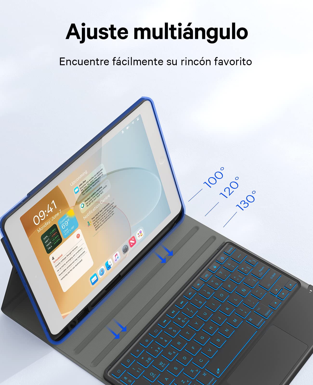 Earto Bluetooth Keyboard with Touchpad for iPad 9th/8th/7th Gen 10.2