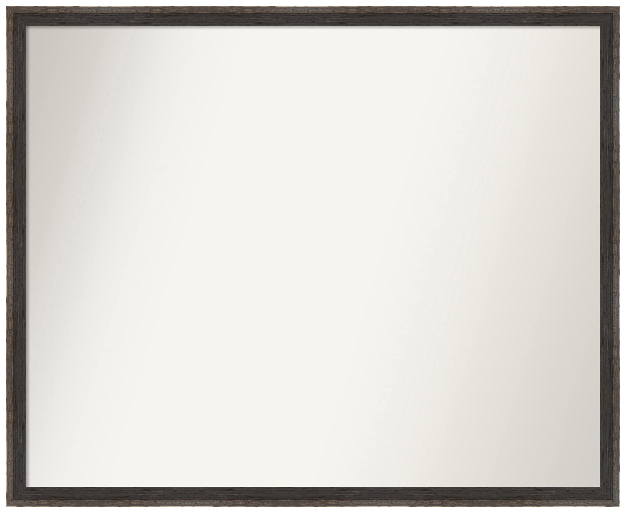 Amanti Art Custom Wall Mirror 22.25x27.25 Inches - Solid Hardwood Chocolate Brown Frame - Non-Beveled Edge - Multiple Size Options - Perfect for Bathroom, Bedroom & Entryway Decor