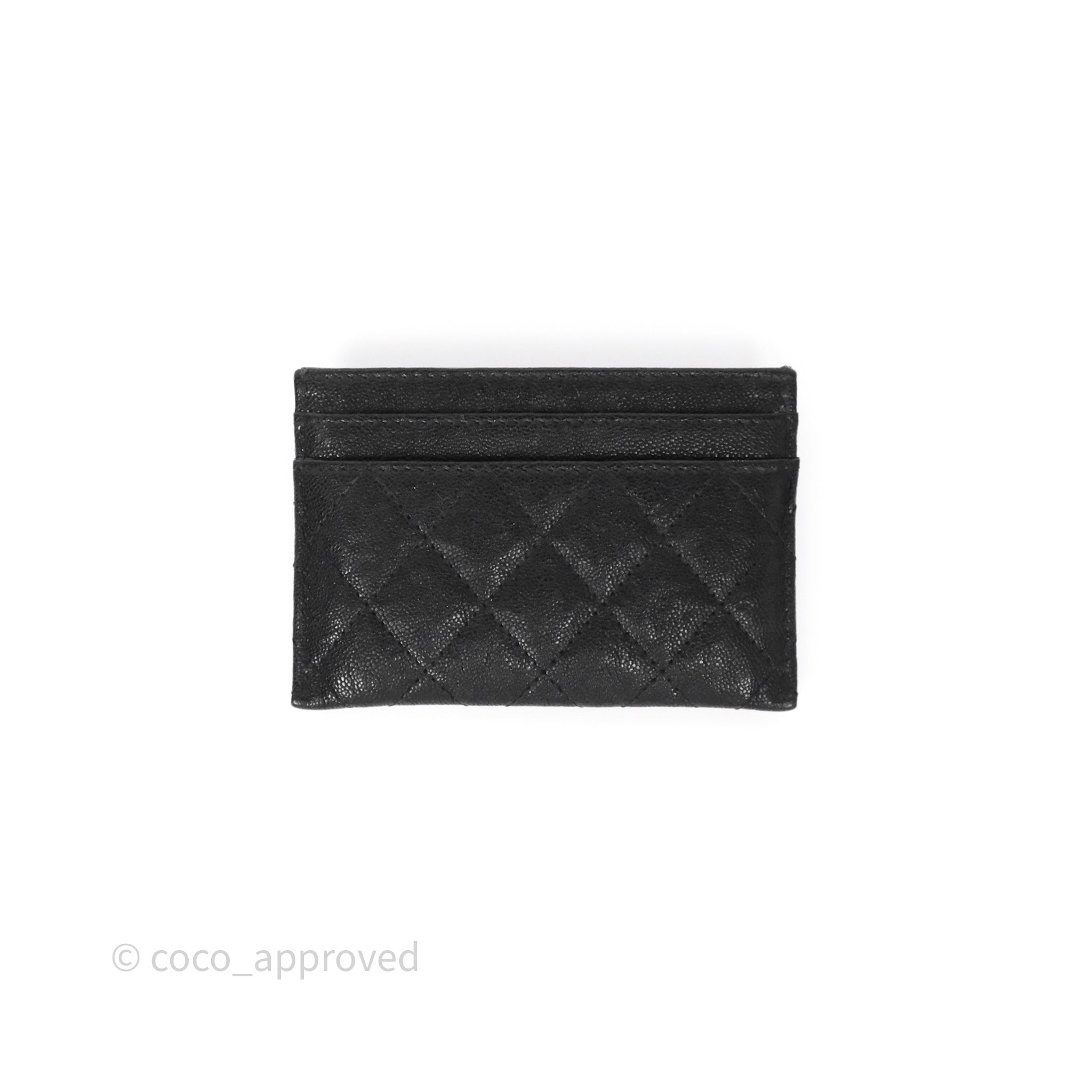 Chanel Boy Card Holder in Black Quilted Caviar Leather with Aged Gold Hardware - Luxury Wallet for Women, Perfect for Everyday Use and Gift Giving