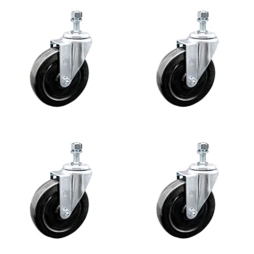 4 Swivel - No Brakes - Black