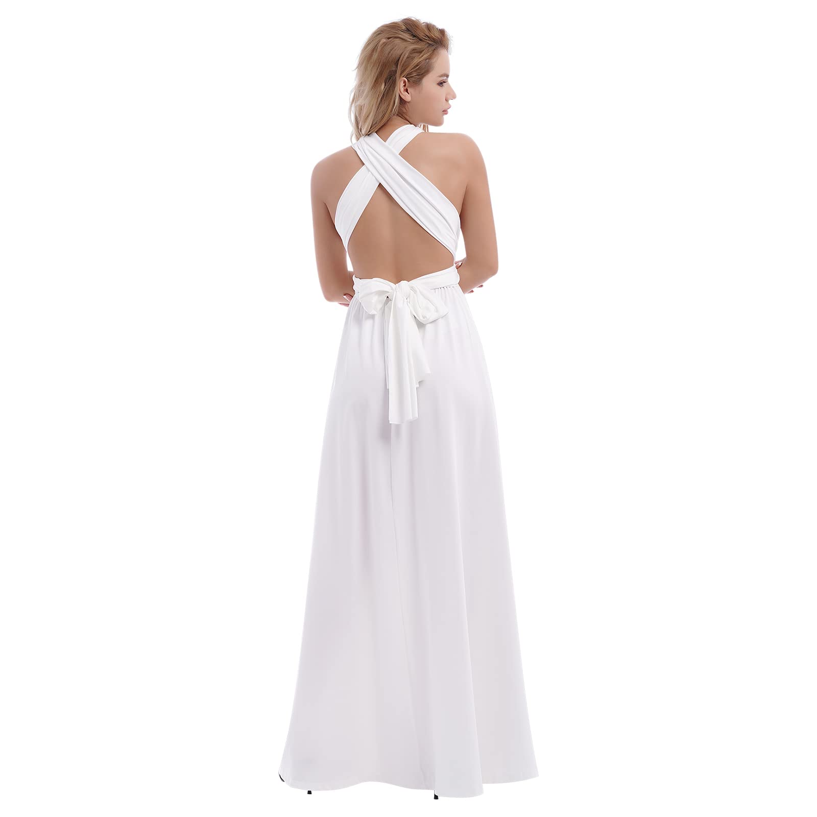 Women's Convertible Wrap Evening Gown - Maxi Cocktail Dress Multi-Way Formal Long Dress for Parties, Weddings & Special Occasions