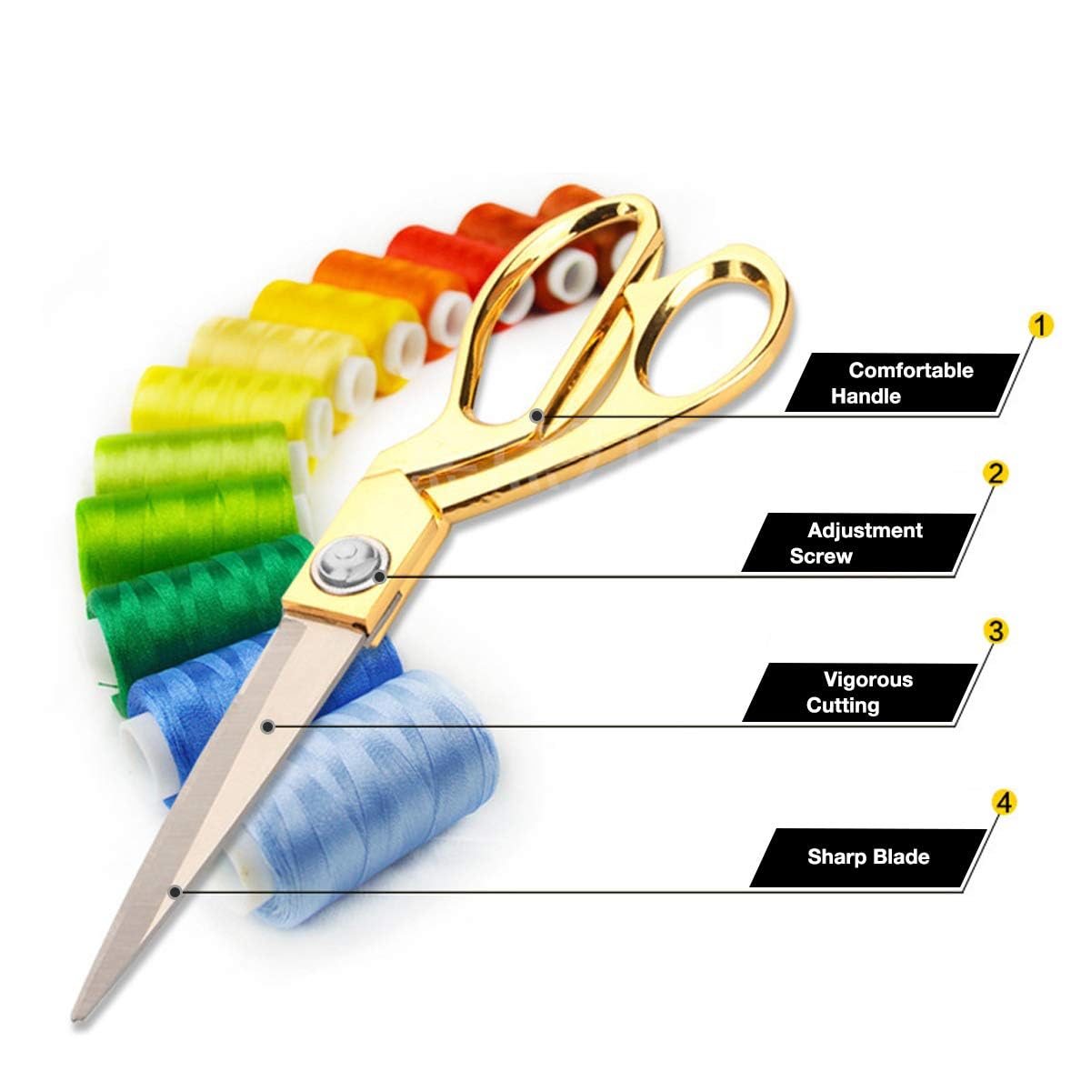 Professional Giant Ribbon Cutting Scissors - Heavy Duty Large Fabric Scissors for Ceremonies, Events & Crafting | Perfect for Grand Openings, Weddings & DIY Projects