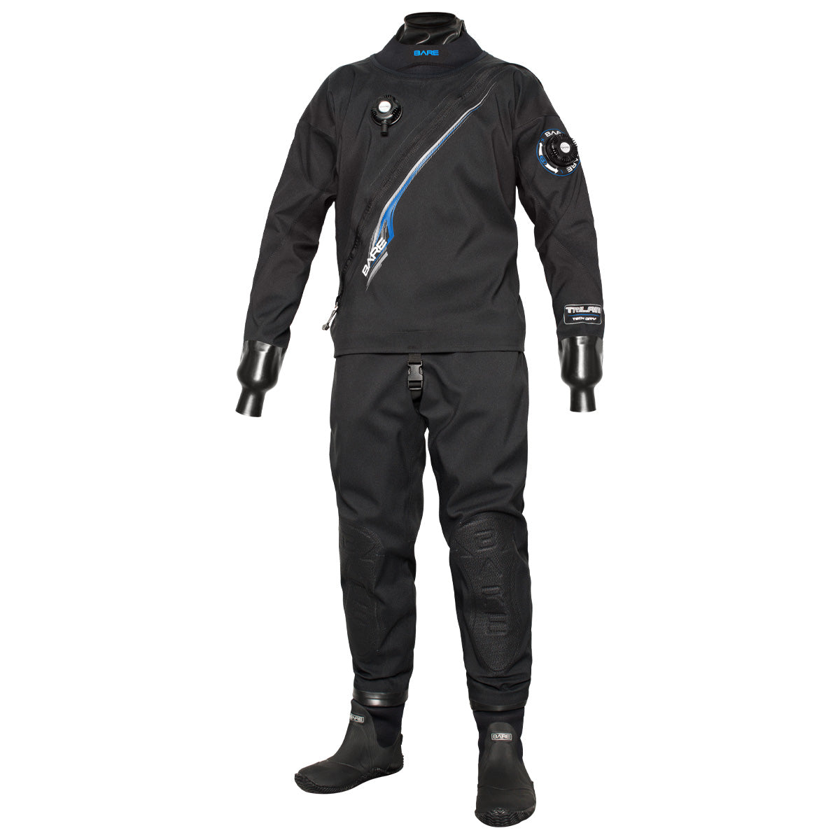 Bare Trilam Tech Dry Men's Drysuit - Waterproof Scuba Diving Suit for Cold Water Adventures & Professional Diving Gear
