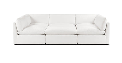 6-Seat Davos Modular Pit Sectional Sofa - Modern L-Shaped Sectional Couch with Reversible Chaise for Living Room, Family Room, and Home Theater