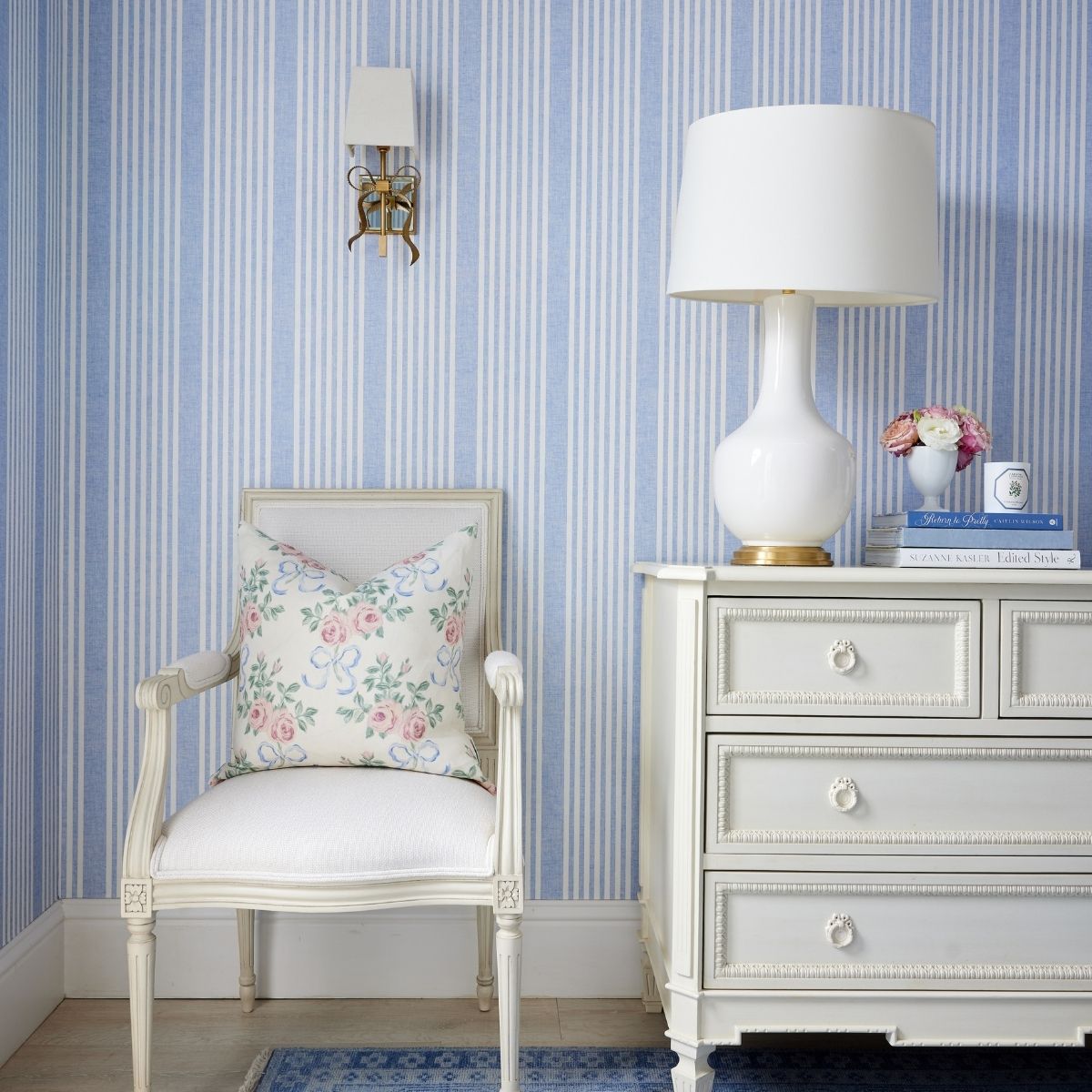 French Linen Stripe Wallpaper - Premium Textured Wall Covering for Living Room, Bedroom & Office Decor