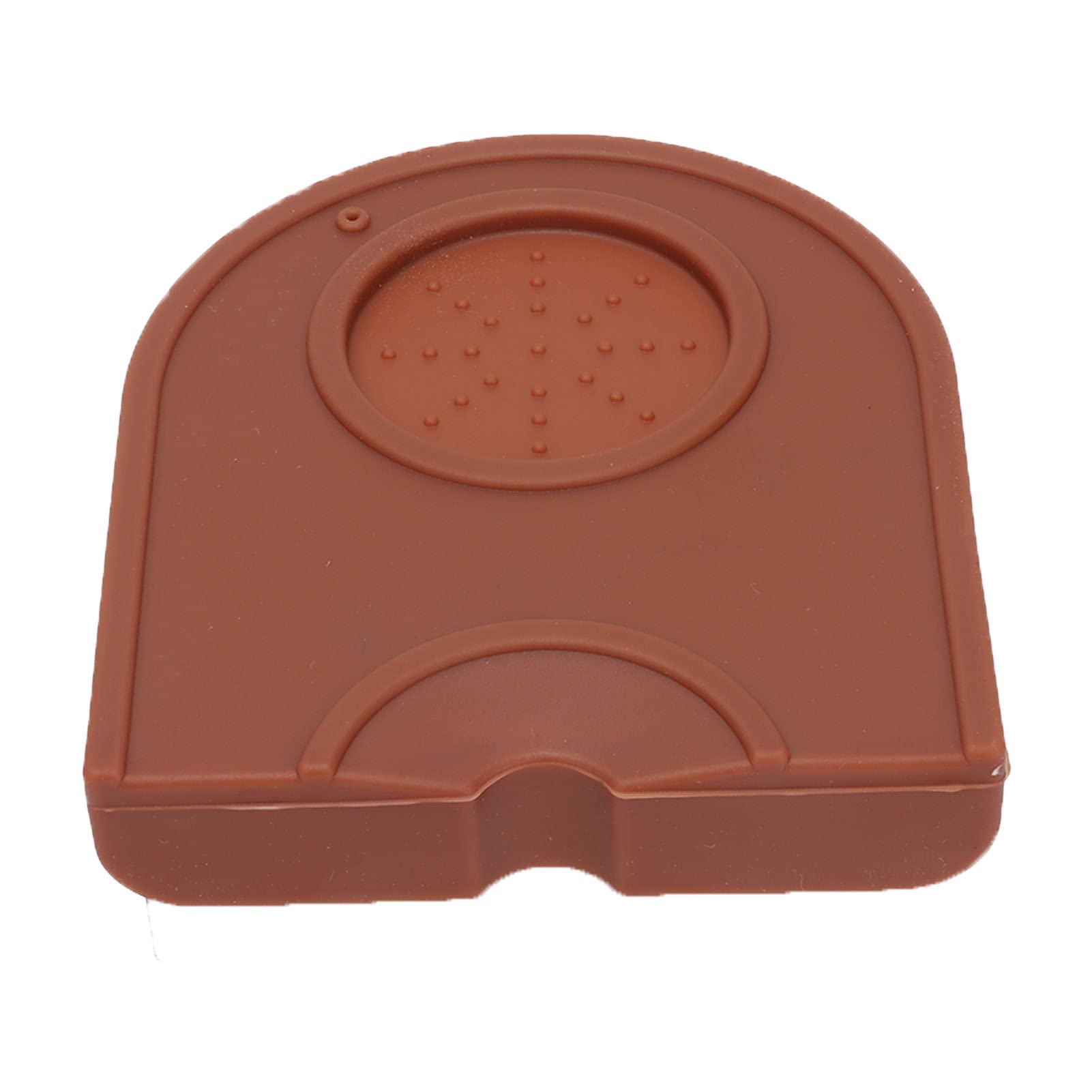 Non-Slip Silicone Coffee Tamper Mat - Soft & Safe Tamping Pad for Espresso Machines - Perfect for Home, Coffee Shop & Office Use (Brown) - Ideal for Baristas & Coffee Enthusiasts