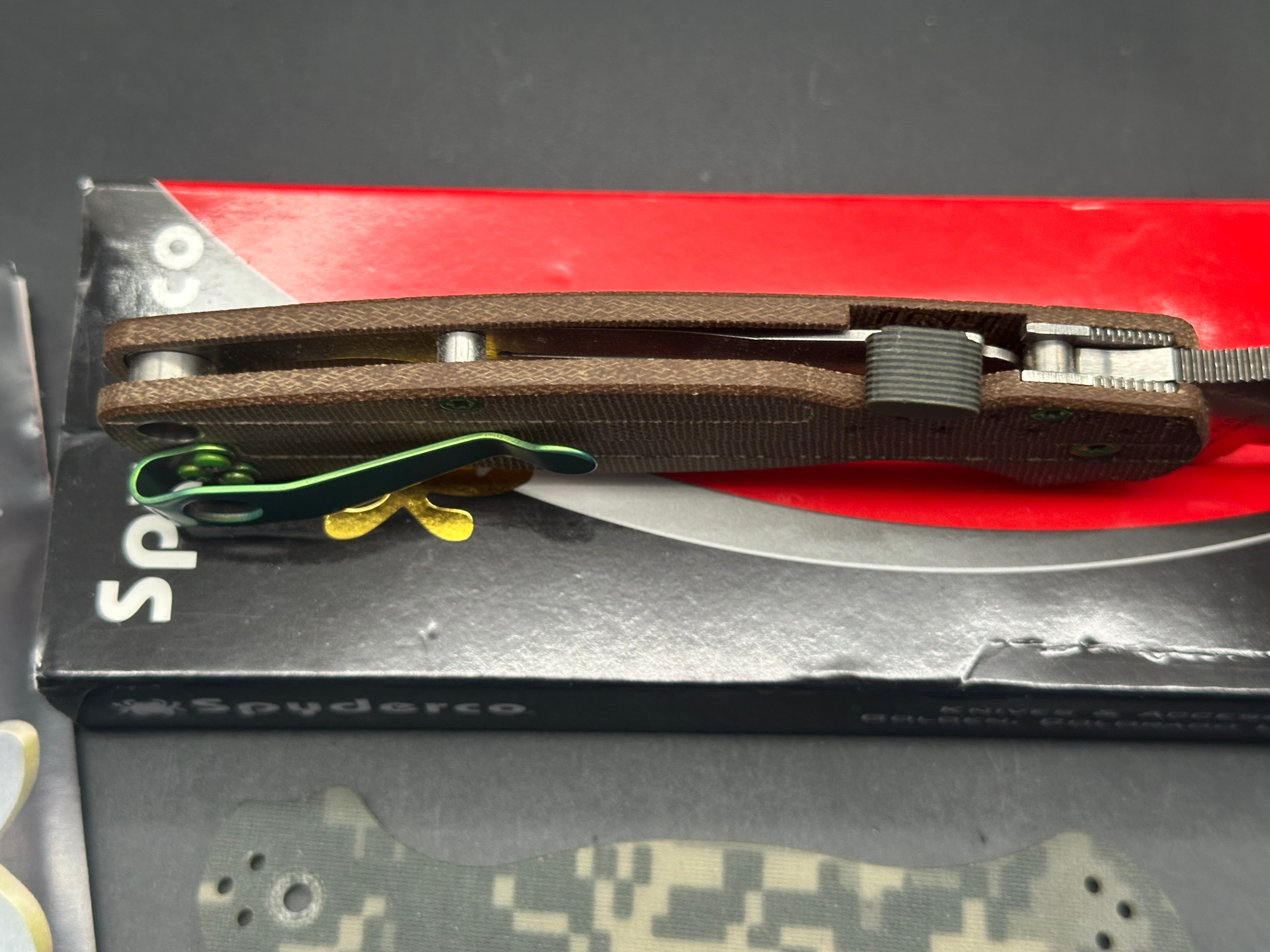 Spyderco Paramilitary 2 Folding Knife with Premium Micarta Handle & S30V Steel Blade - EDC, Outdoor Survival, Camping, Hunting Gear