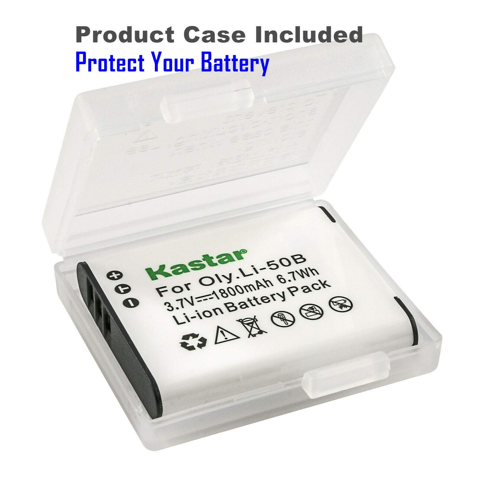 Kastar 1-Pack Replacement Battery and LTD2 USB Charger Compatible with Olympus Li-50B, Panasonic VW-VBX090, Pentax D-Li92 - Perfect for Digital Cameras, Camcorders & Travel Photography Accessories