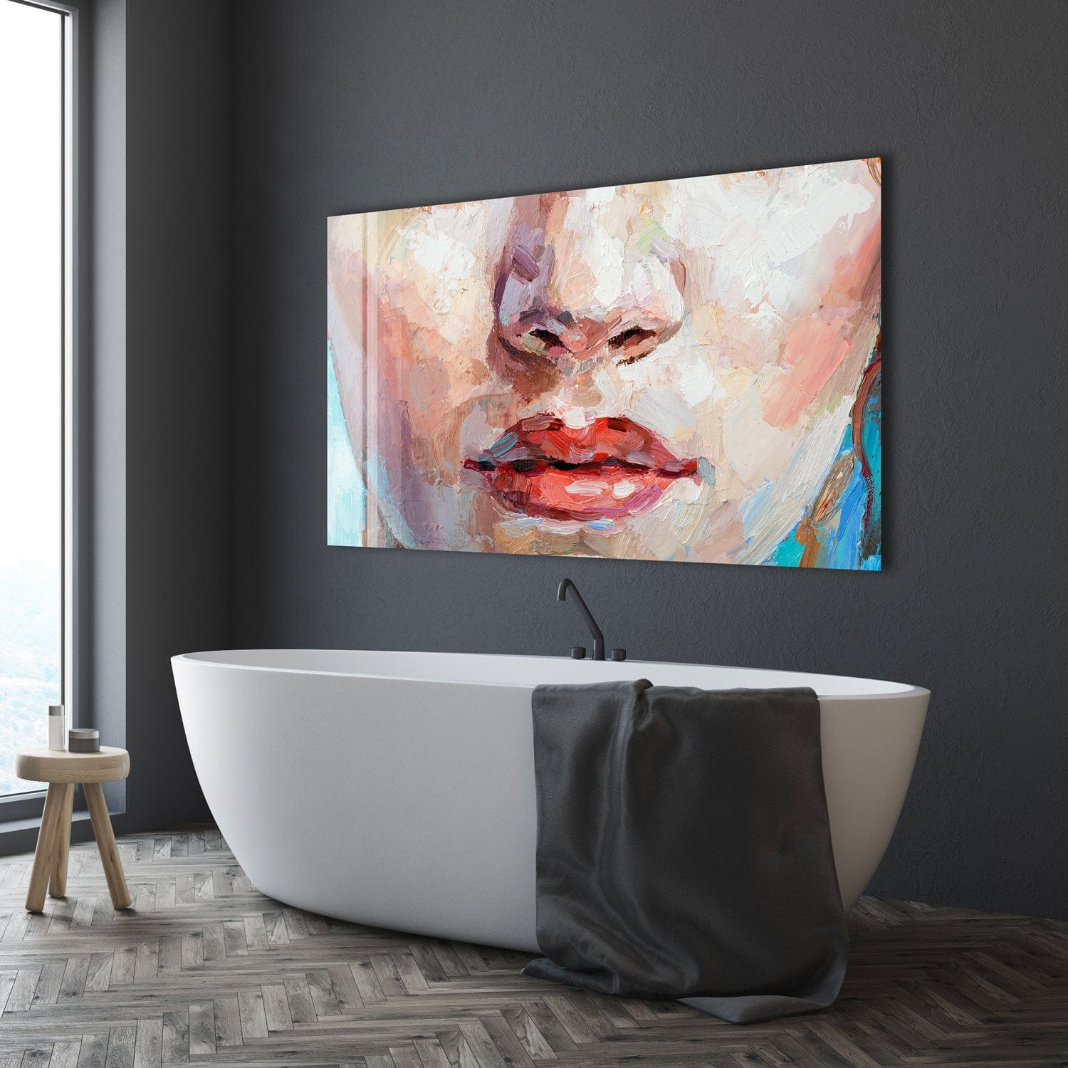 Innocence Painting - Tempered Glass Wall Art Decor for Living Room, Bedroom & Office - Modern Home & Office Wall Decor