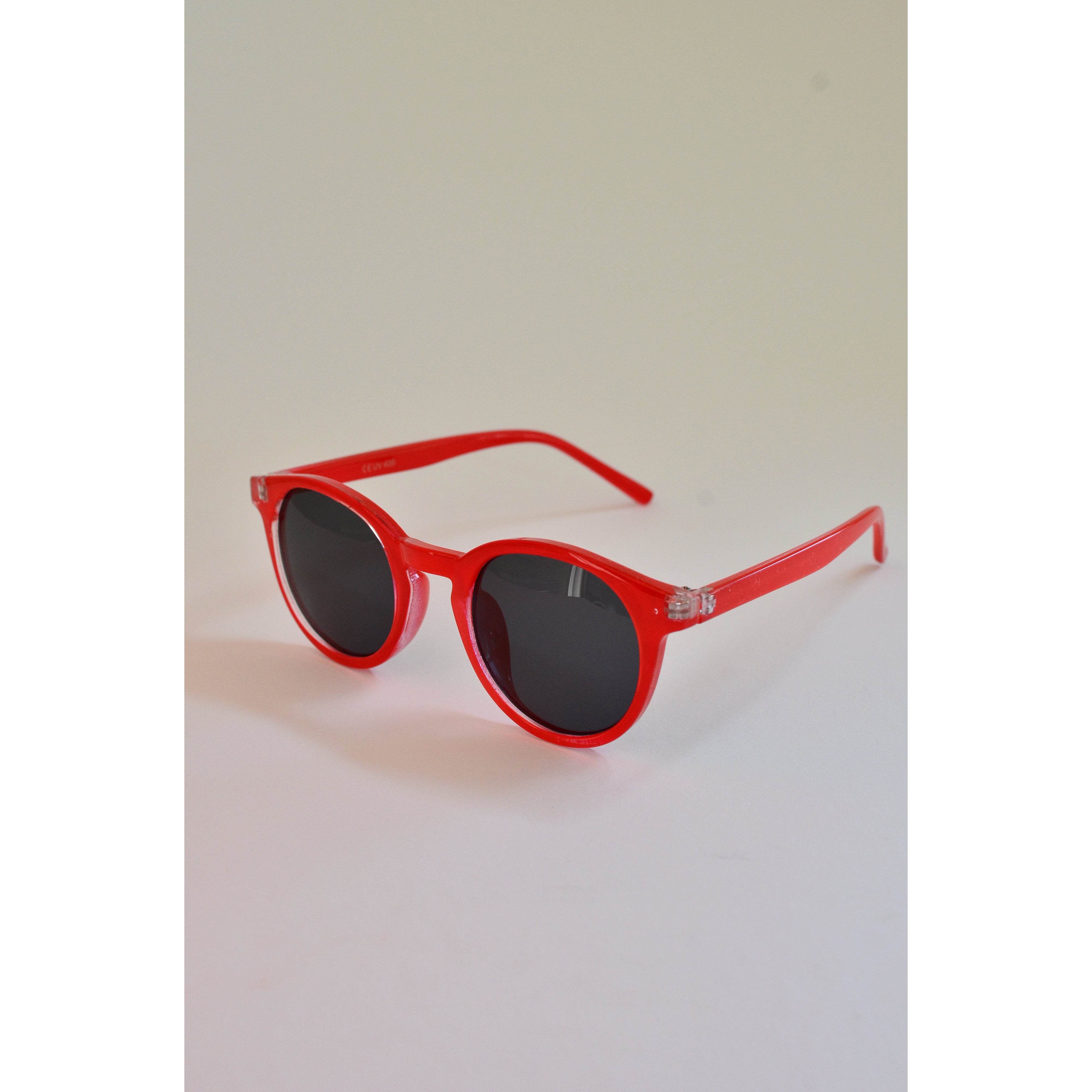 BabyMocs Kids Sunglasses - Classic Red Frame UV Protection for Boys & Girls - Perfect for Outdoor Play, Beach, and Sunny Days