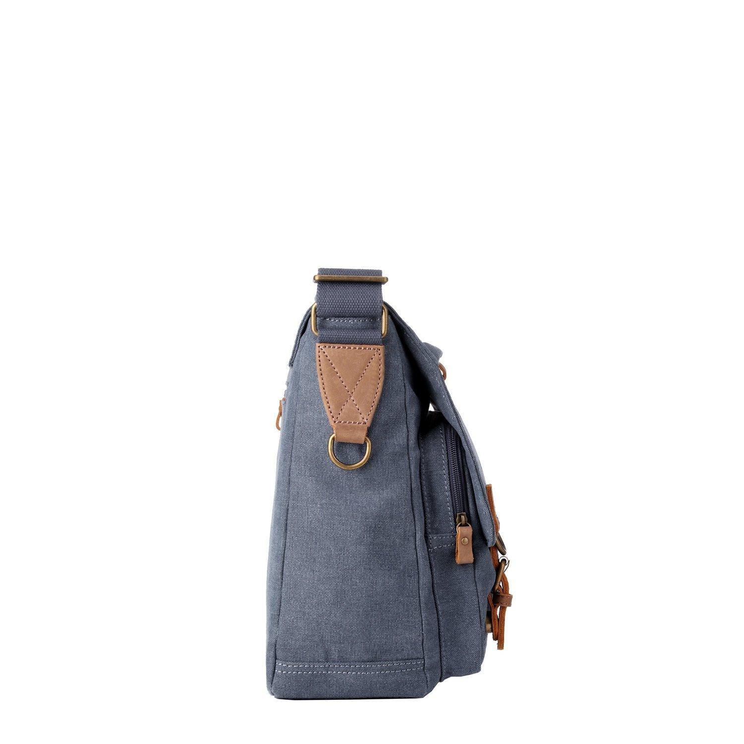 TRP0207 Troop London Classic Canvas Laptop Messenger Bag - Durable Water-Resistant Work & Travel Briefcase for Men & Women | Perfect for Office, Business Trips & Daily Commute