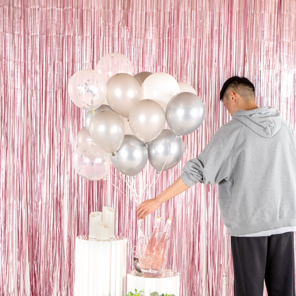 Balloonify Silver Confetti Balloon Set - 20 Pieces Party Balloons for Birthday, Wedding & Baby Shower Decorations - 1 Count Box