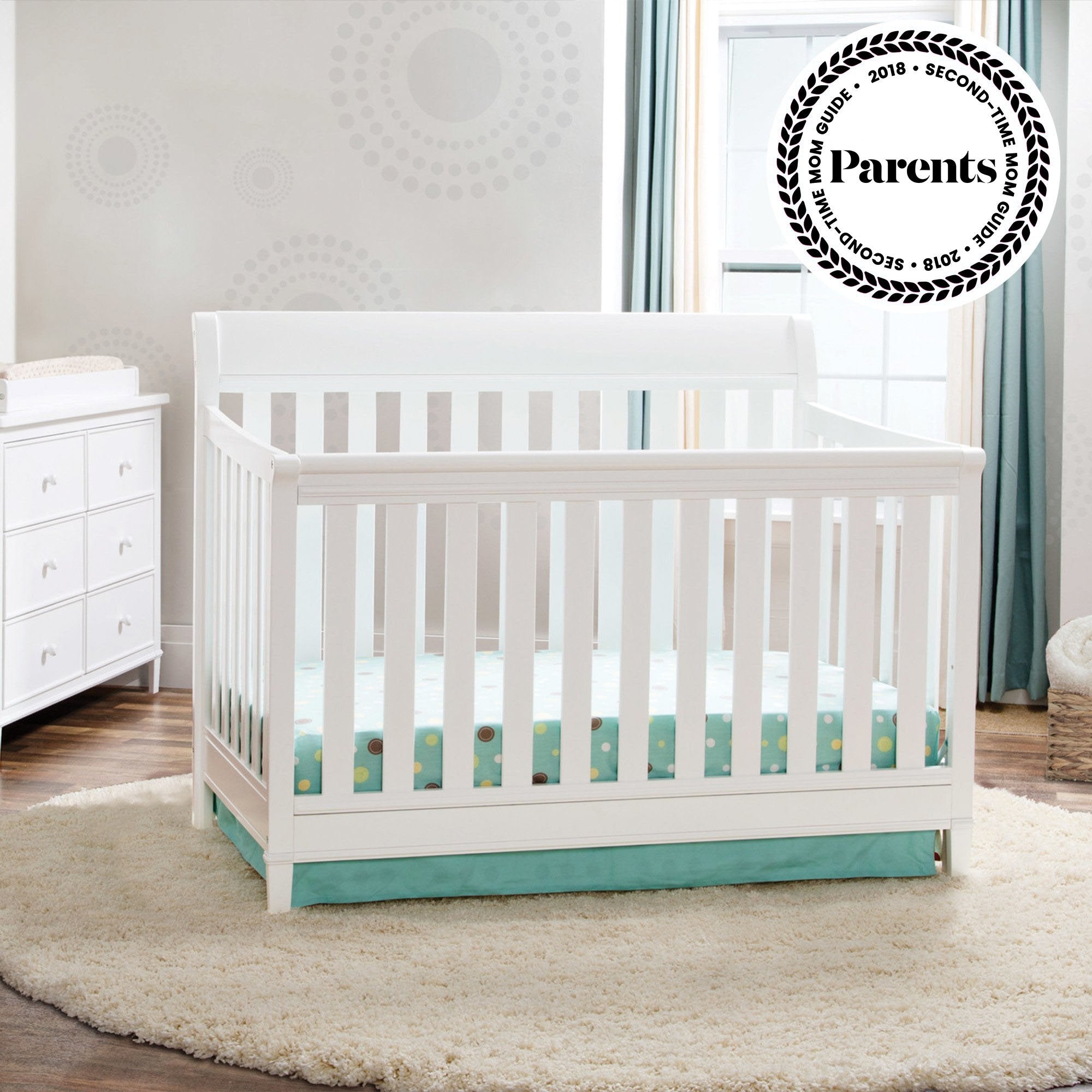 Haven 4-in-1 Convertible Baby Crib - Toddler Bed, Daybed & Full-Size Bed - Safe Nursery Furniture for Newborns to Teens - Perfect for Bedrooms, Daycare & Guest Rooms
