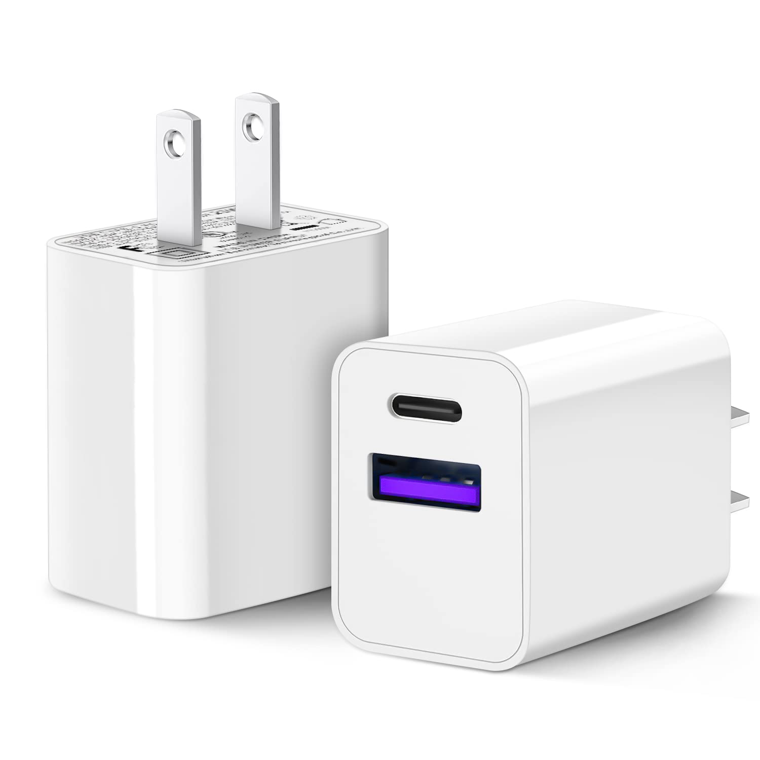 20W USB C Wall Charger Fast Charging Block - Compatible with iPhone 15/15 Pro Max, Apple Watch Series - Compact PD Charger Plug for Home, Office & Travel