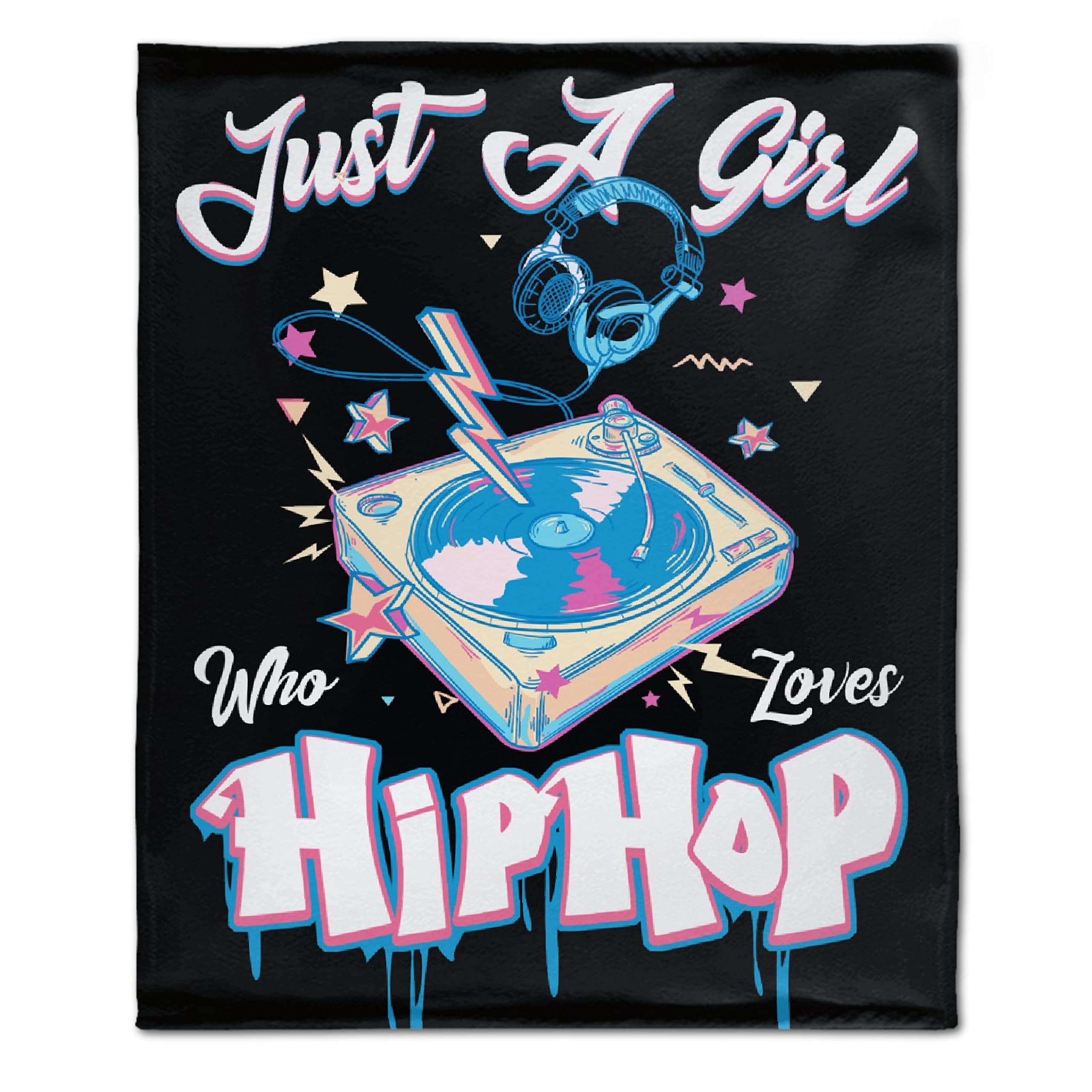 Soft & Cozy Hip Hop Themed Fleece Blanket - 80