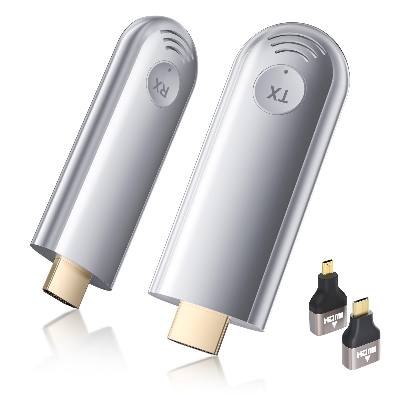 TTQ Wireless HDMI Transmitter and Receiver Kit - 4K Ultra HD Wireless HDMI Extender with 100ft Range, Dual Band 2.4G/5G, Plug & Play for Laptop, PC, TV Box, Projector, Camera | Perfect for Home Theater, Gaming, Presentations & Streaming