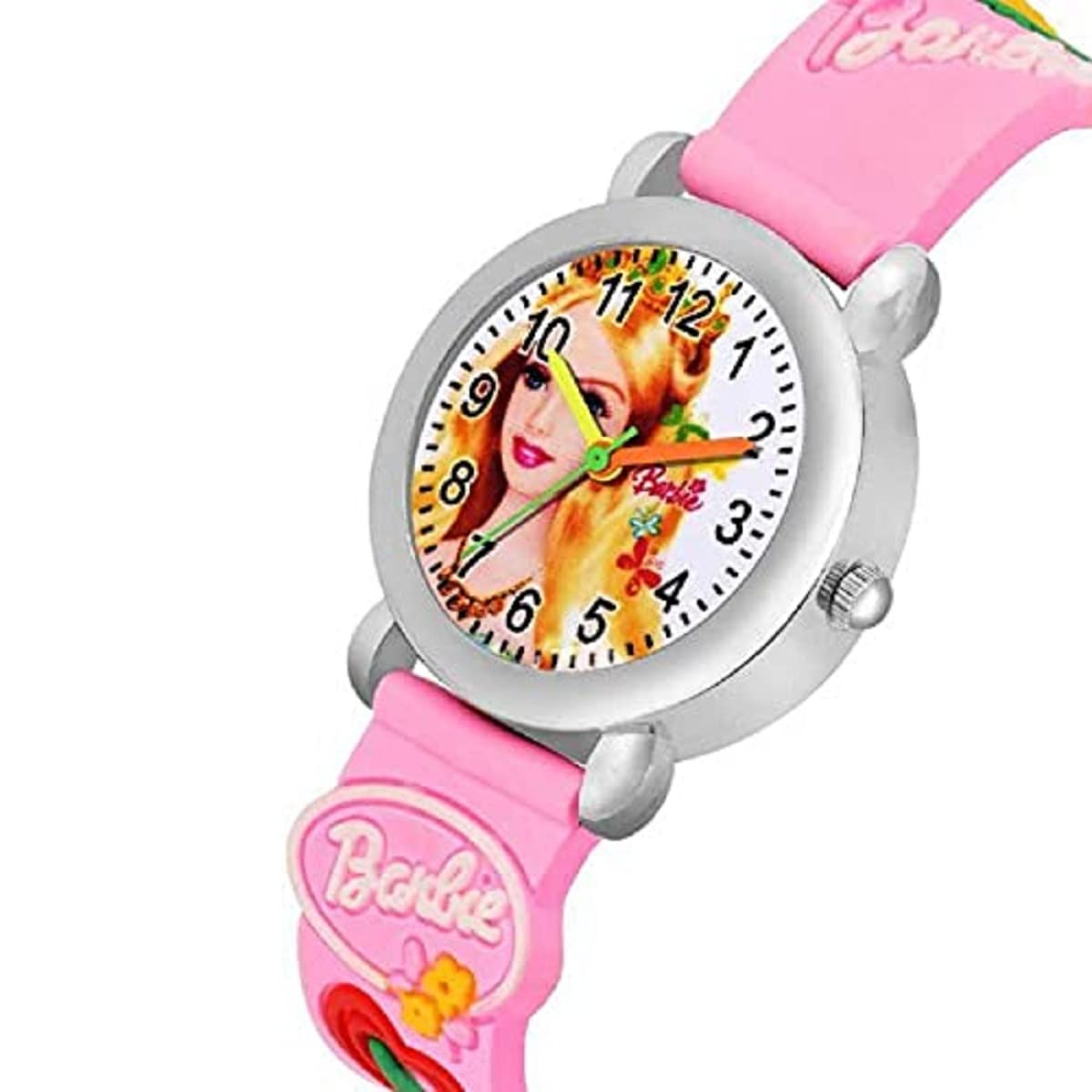 Rozti White Dial Barbie & Pink M2 Combo Love Watch - Analog Girls Wristwatch for Kids (Pink) | Perfect Gift for Birthday, Christmas & Special Occasions