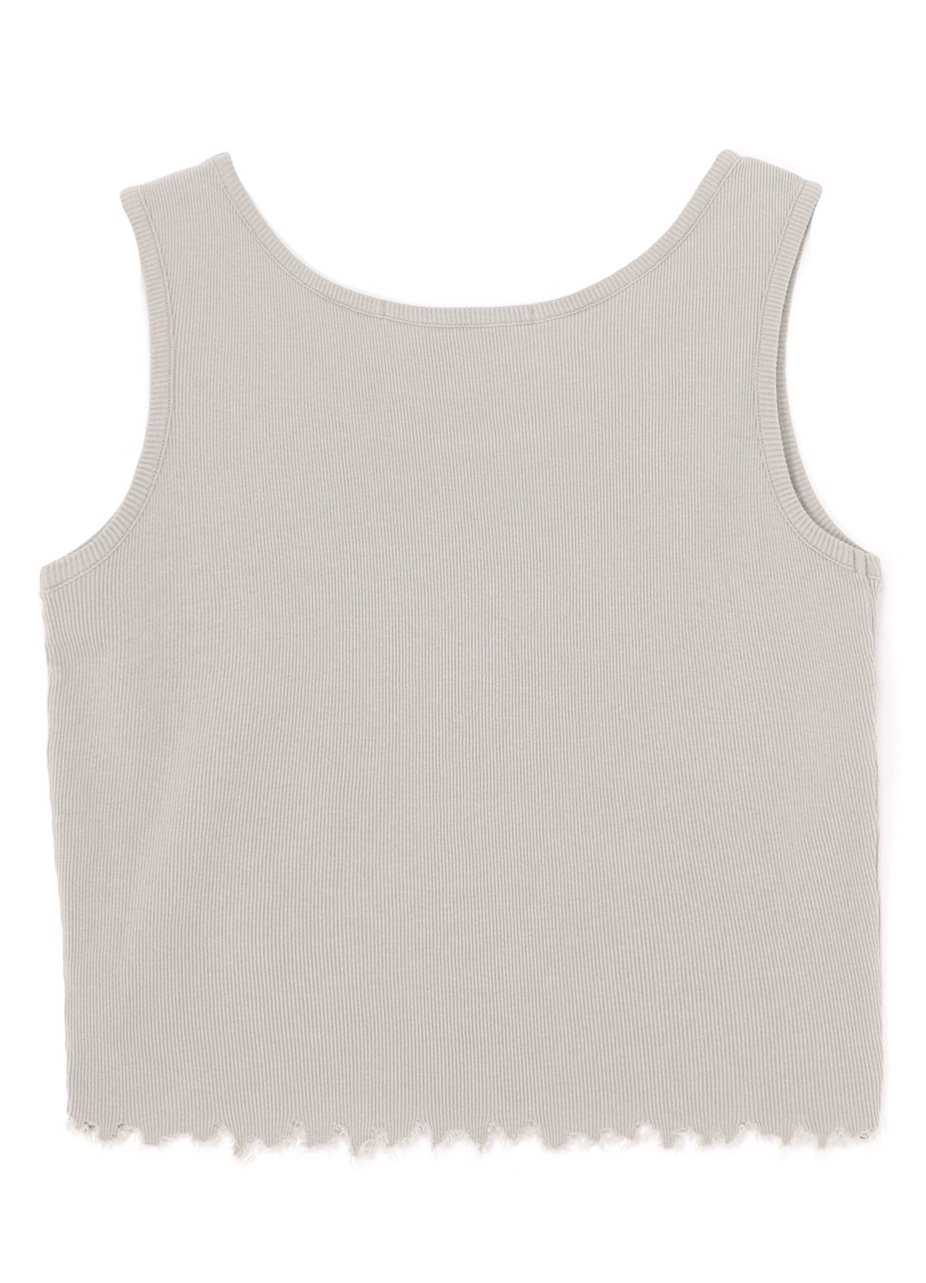 Soft Cotton Rayon Rib Tank Top with Distressed Hem - Casual & Layering Essential for Summer Outfits & Beach Wear