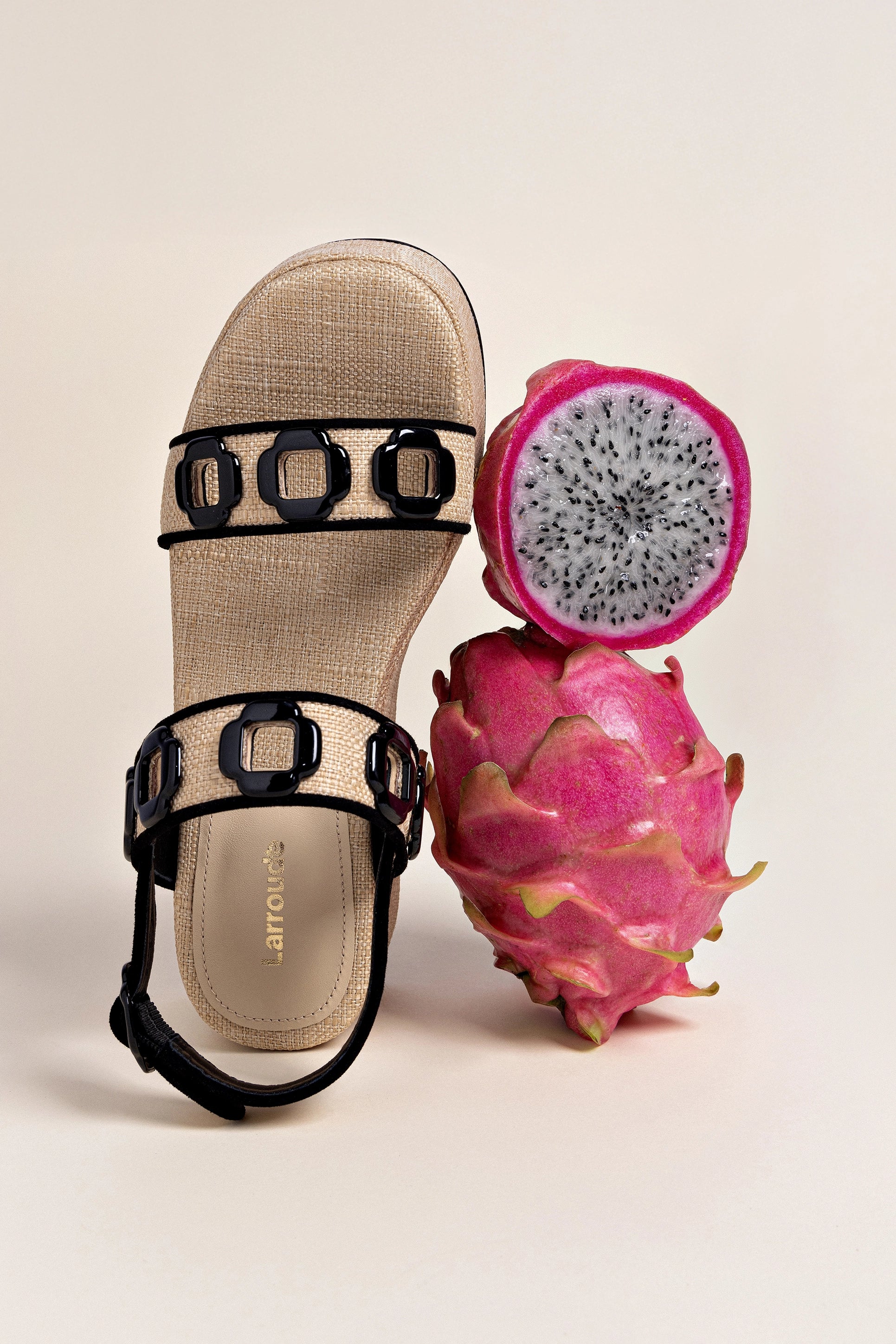 Stylish Milan Platform Sandals in Beige Raffia with Black Trim - Perfect for Summer Vacations, Beach Outings & Casual Chic Looks