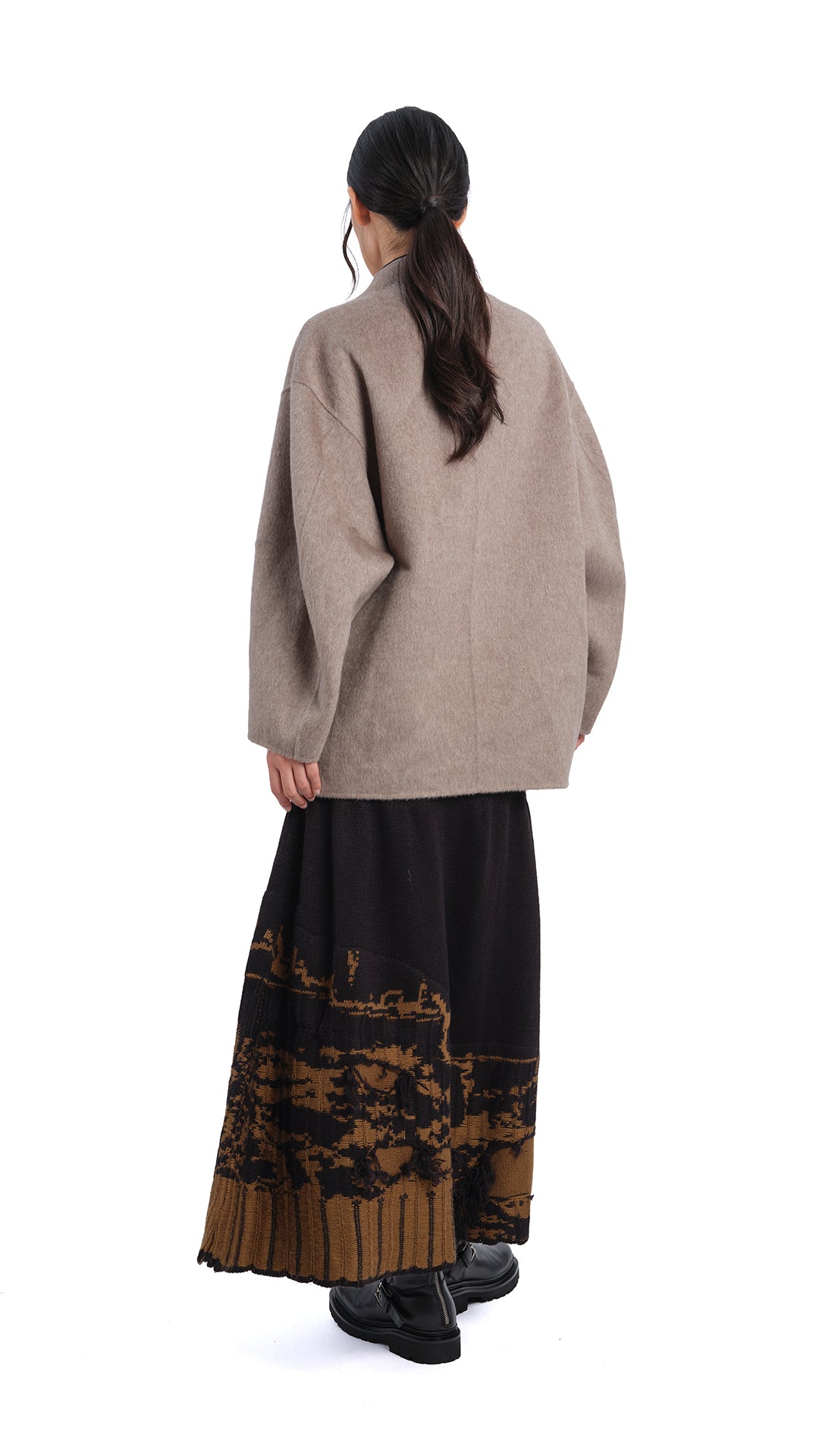 Queen Sisi Knitted Skirt for Women - Soft Stretch High Waist A-Line Midi Skirt | Perfect for Fall Winter, Office Wear, Date Night & Casual Outfits