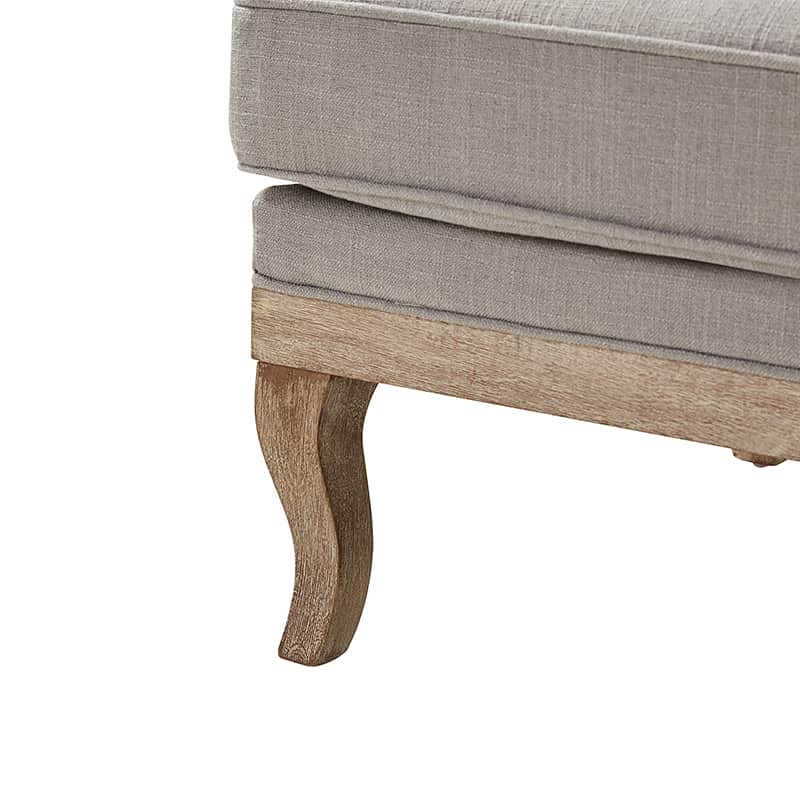 Randolph Farmhouse Upholstered Accent Chair with Wooden Legs - Comfortable Living Room Armchair for Home Decor, Reading Nook & Cozy Sitting Area (Multiple Style Options Available)