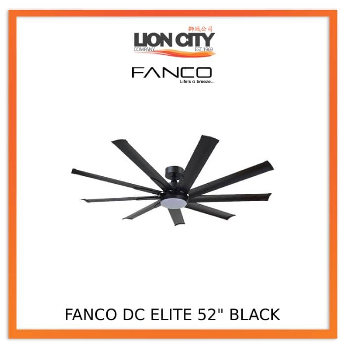 Fanco DC Elite 52 Inch Ceiling Fan with Remote Control - Energy Efficient Quiet DC Motor - Modern Indoor/Outdoor Use for Bedroom, Living Room, Patio
