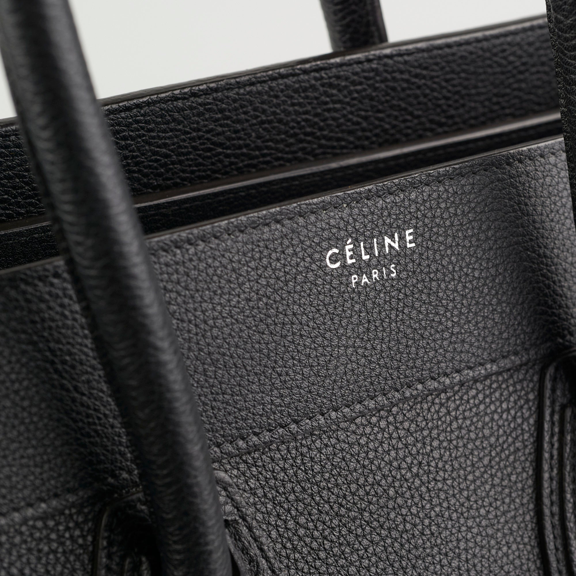 Celine Mini Luggage Bag in Black Calfskin Leather - Stylish Crossbody Purse for Women, Perfect for Work, Travel & Everyday Use