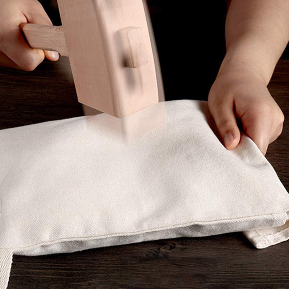 2-Pack Reusable Canvas Ice Bags for Crushing Ice - Durable Cotton Ice Crusher Bags for Bartenders, Restaurants & Home Bars - Essential Bartender Kit Accessories for Cocktails, Smoothies & Cold Drinks