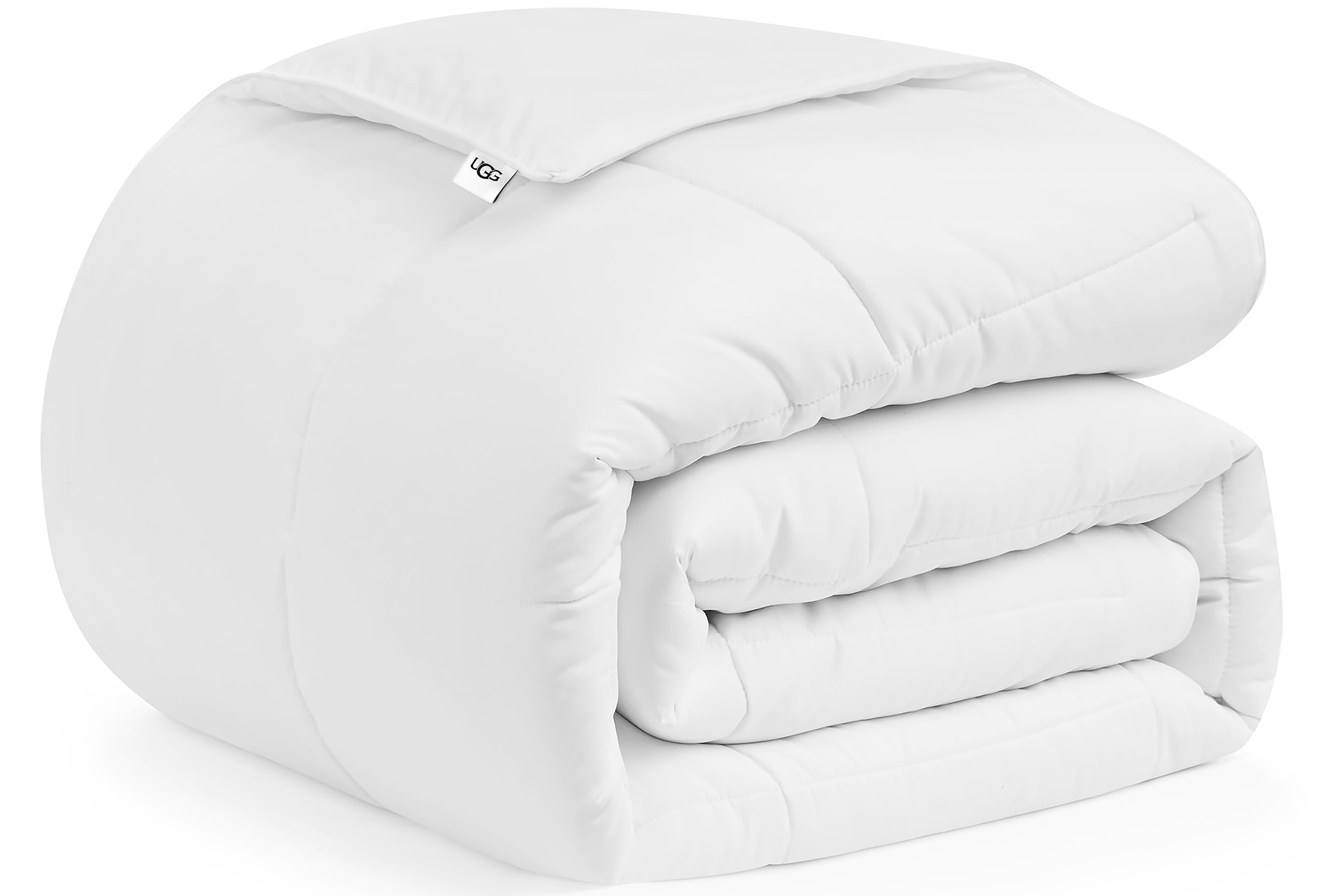 UGG Danielle Full/Queen Cooling Lightweight Down Alternative Comforter - Hypoallergenic, Washable, Quilted Fluffy Duvet Insert with Corner Tabs for Duvet Cover | Perfect for All-Season Bedding, Guest Rooms & Cozy Nights (Bright White)