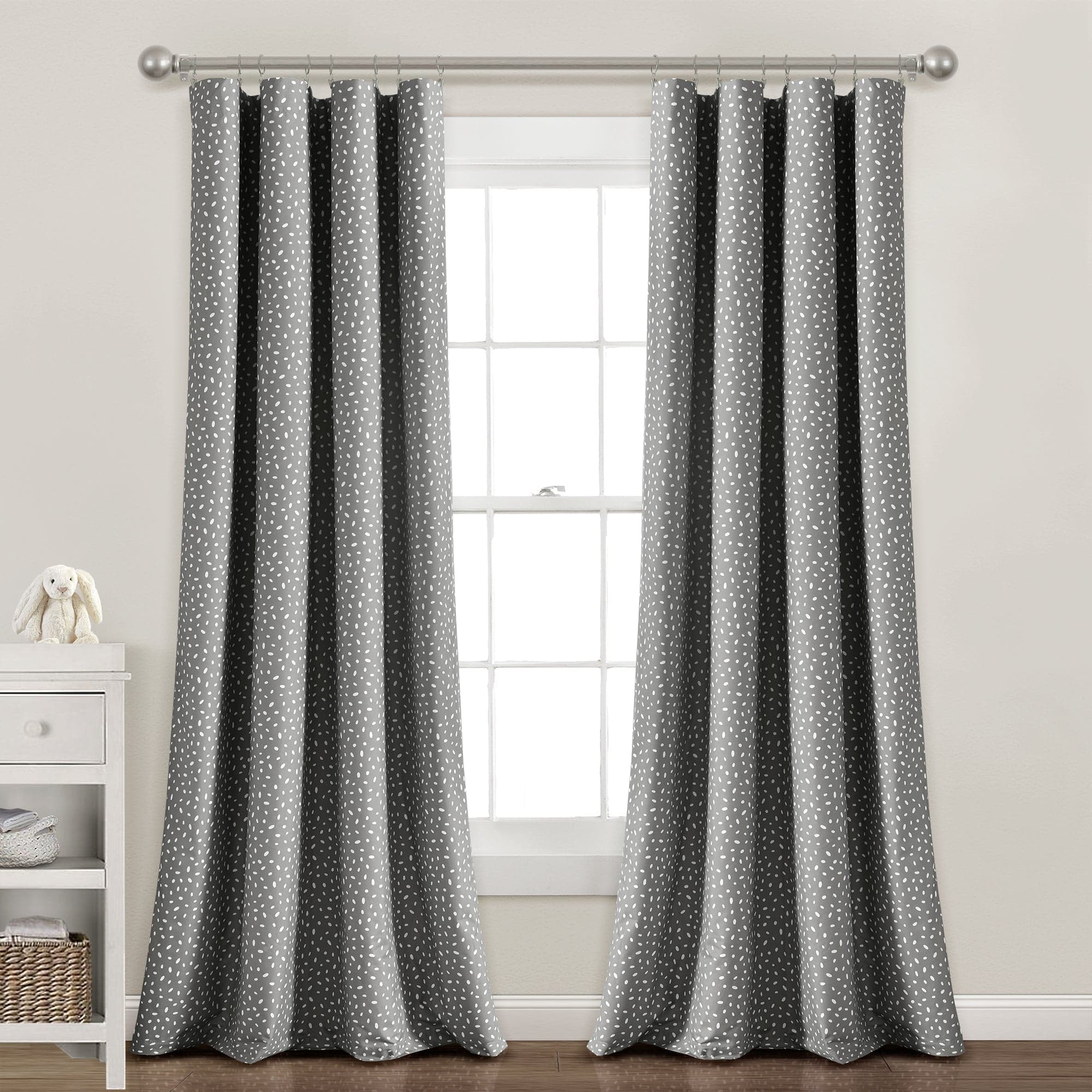 Pixie Fox Geo Blackout Window Curtain Panel - Blackout Curtains for Bedroom, Living Room & Nursery - Light Blocking Thermal Insulated Drapes for Better Sleep & Energy Efficiency