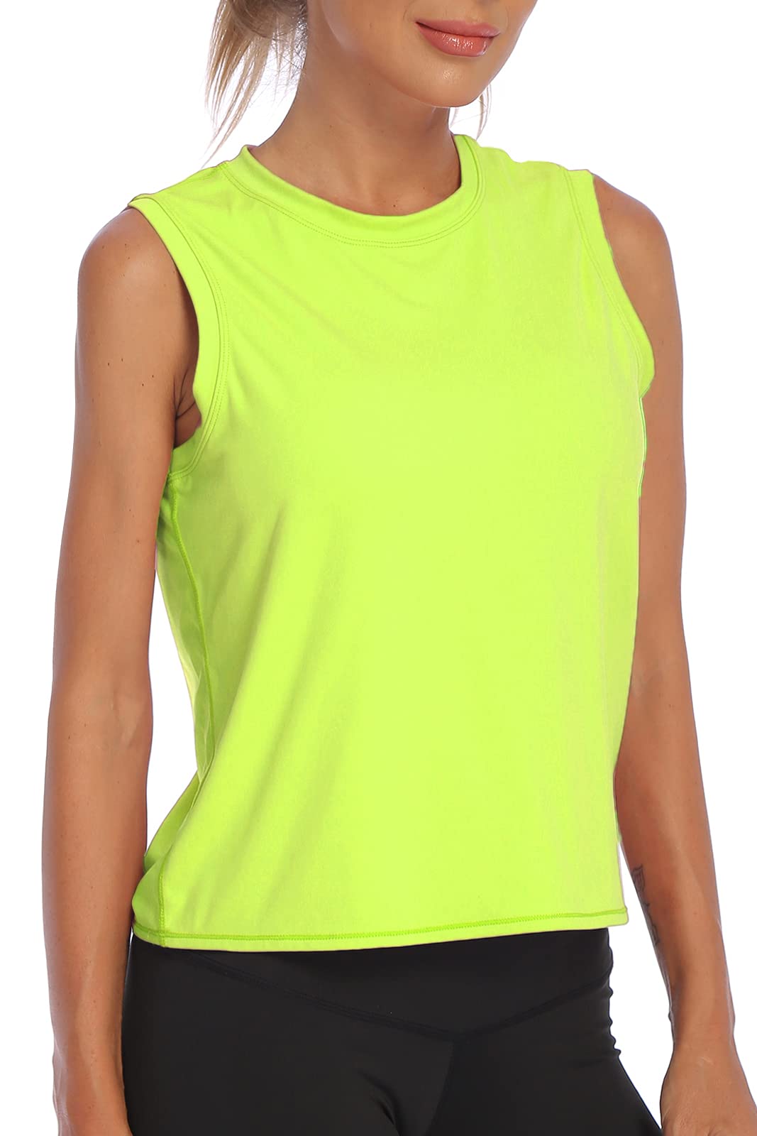 Women's Workout Tank Tops - Breathable Sleeveless Athletic Crop Tops for Running, Yoga & Gym - Moisture-Wicking Cool Shirts for Summer Fitness