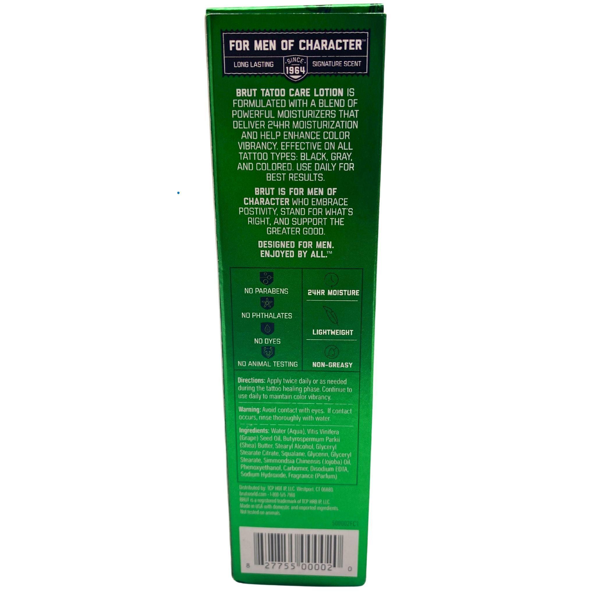 Modern Man Brut Tattoo Care Lotion - 24HR Moisturizing & Skin Restoration - 3.5OZ (50 Pack Bulk) - Perfect for Tattoo Aftercare & Daily Skin Hydration