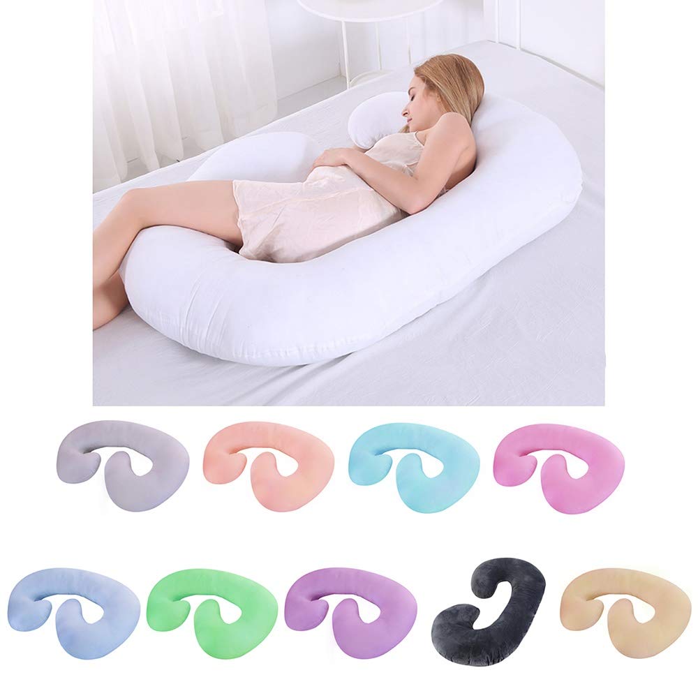 Best C-Shaped Pregnancy Pillow for Full Body Support & Pressure Relief - Comfortable Maternity Pillow for Side Sleepers, Back Pain Relief - Perfect for Pregnancy, Nursing & Postpartum Recovery