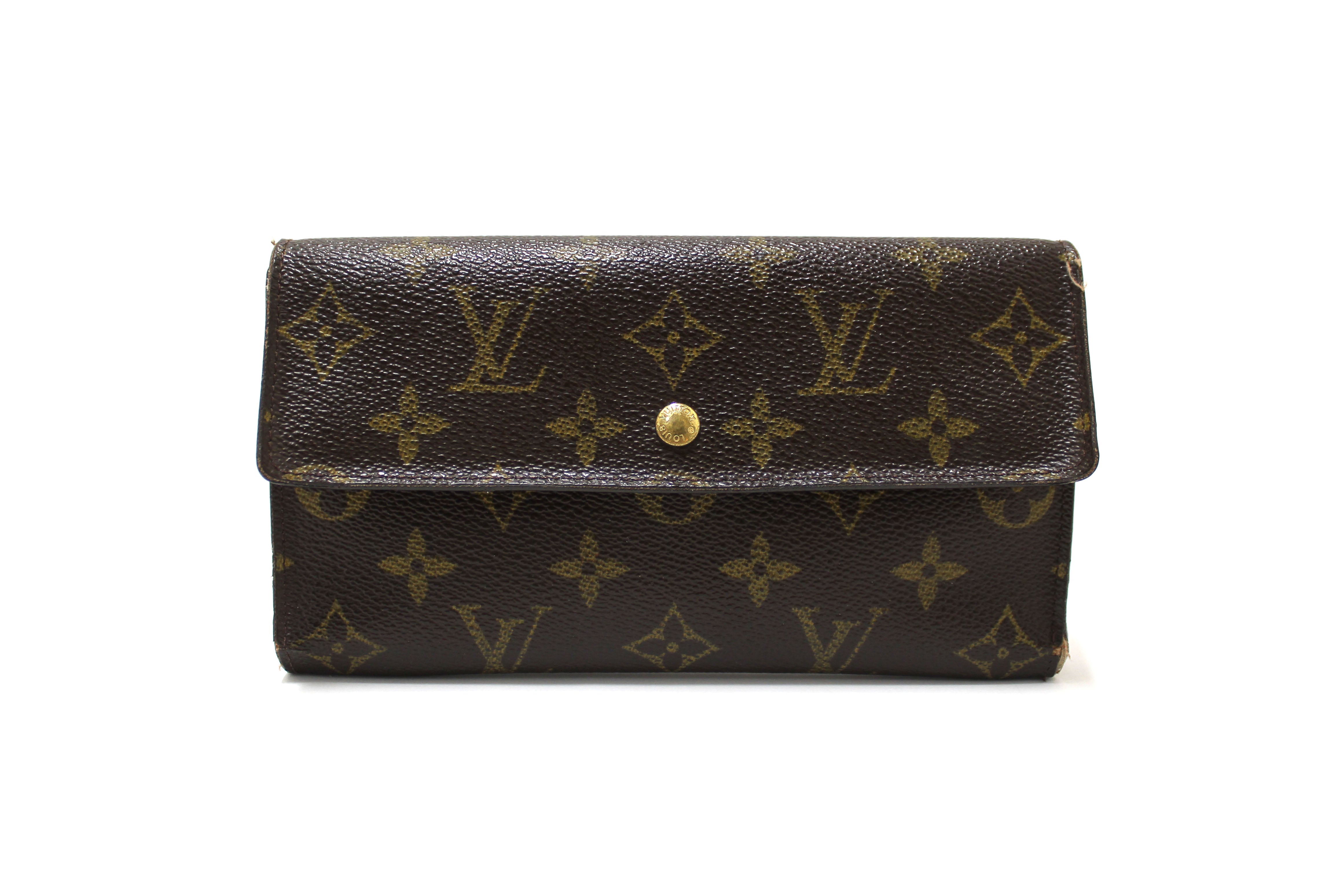 Authentic Vintage Louis Vuitton Monogram Canvas PTI Long Wallet - Classic Designer Bifold for Men & Women - Perfect for Everyday Use, Travel & Luxury Gift Giving