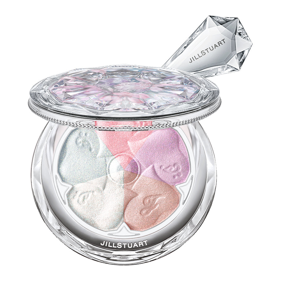 JILL STUART Bloom Mix Highlight Compact Limited Edition - Shimmering Face Highlighter for Cheekbones & Eyes | Perfect for Everyday Glow & Special Occasions