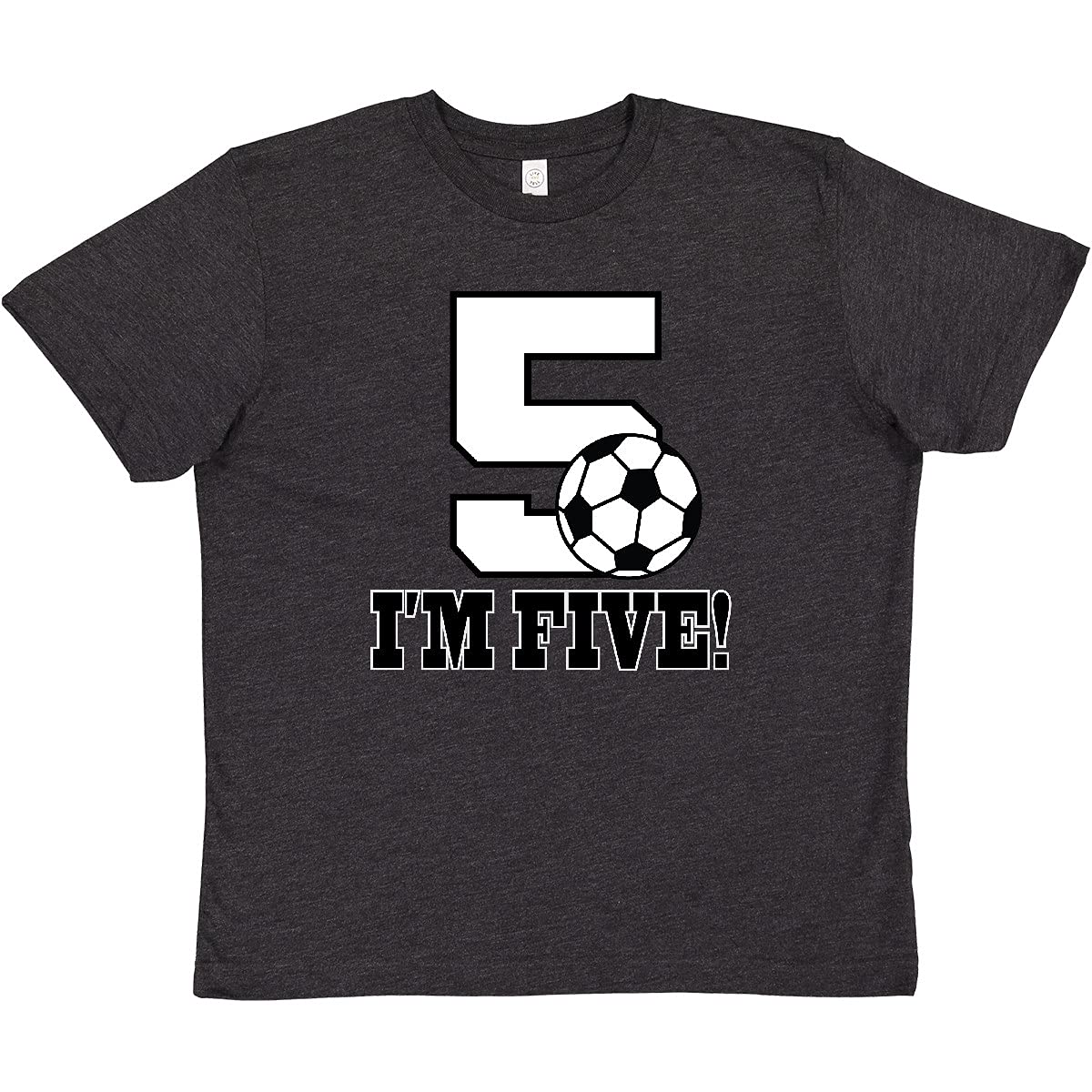 Inktastic 5th Birthday Soccer T-Shirt for 5 Year Old Kids - Perfect for Birthday Parties, Soccer Games & Casual Wear