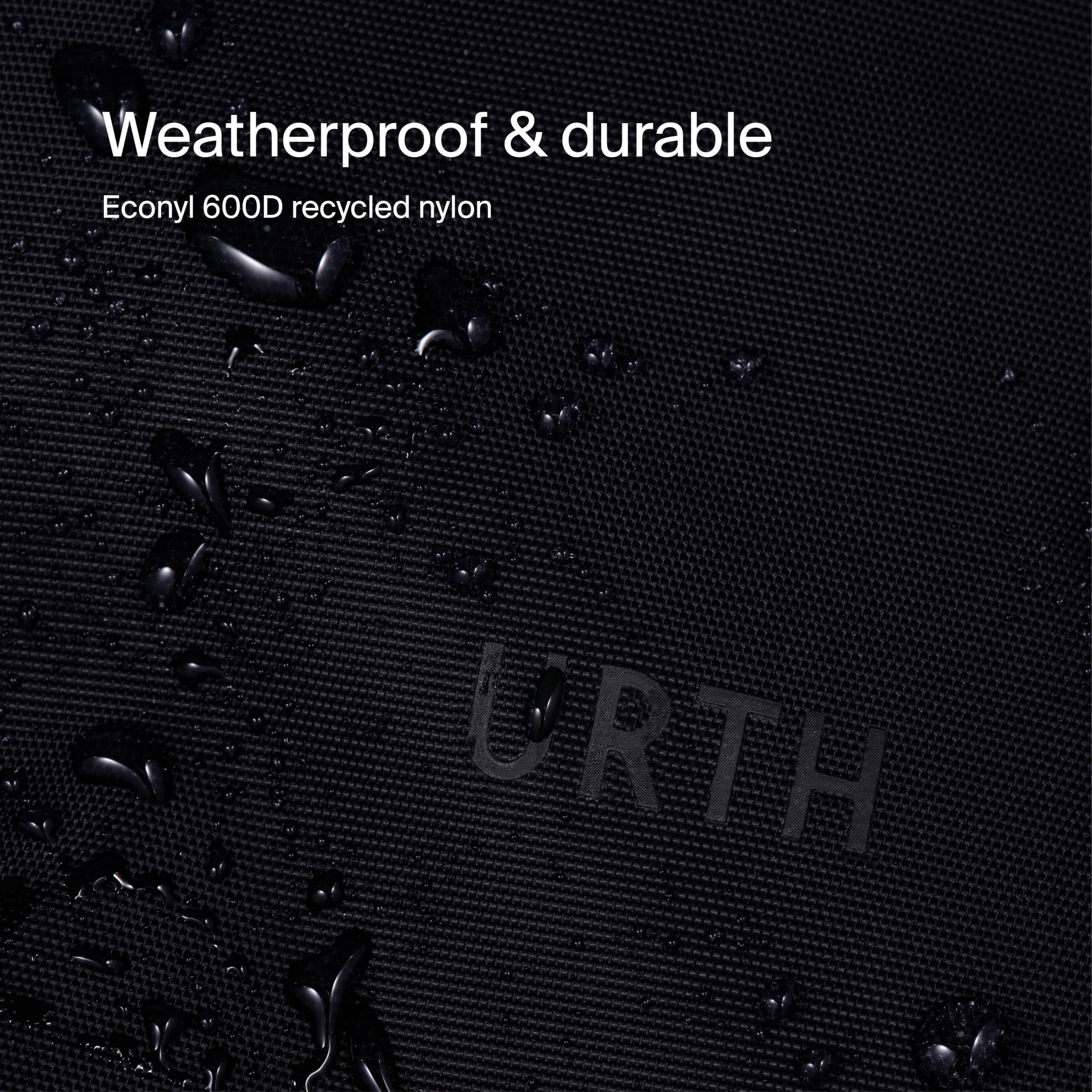 Urth Naos 15-16 Inch Padded Laptop Sleeve - Water Resistant Recycled MacBook Air/Pro Case (Black) | Perfect for Work, Travel & School Protection