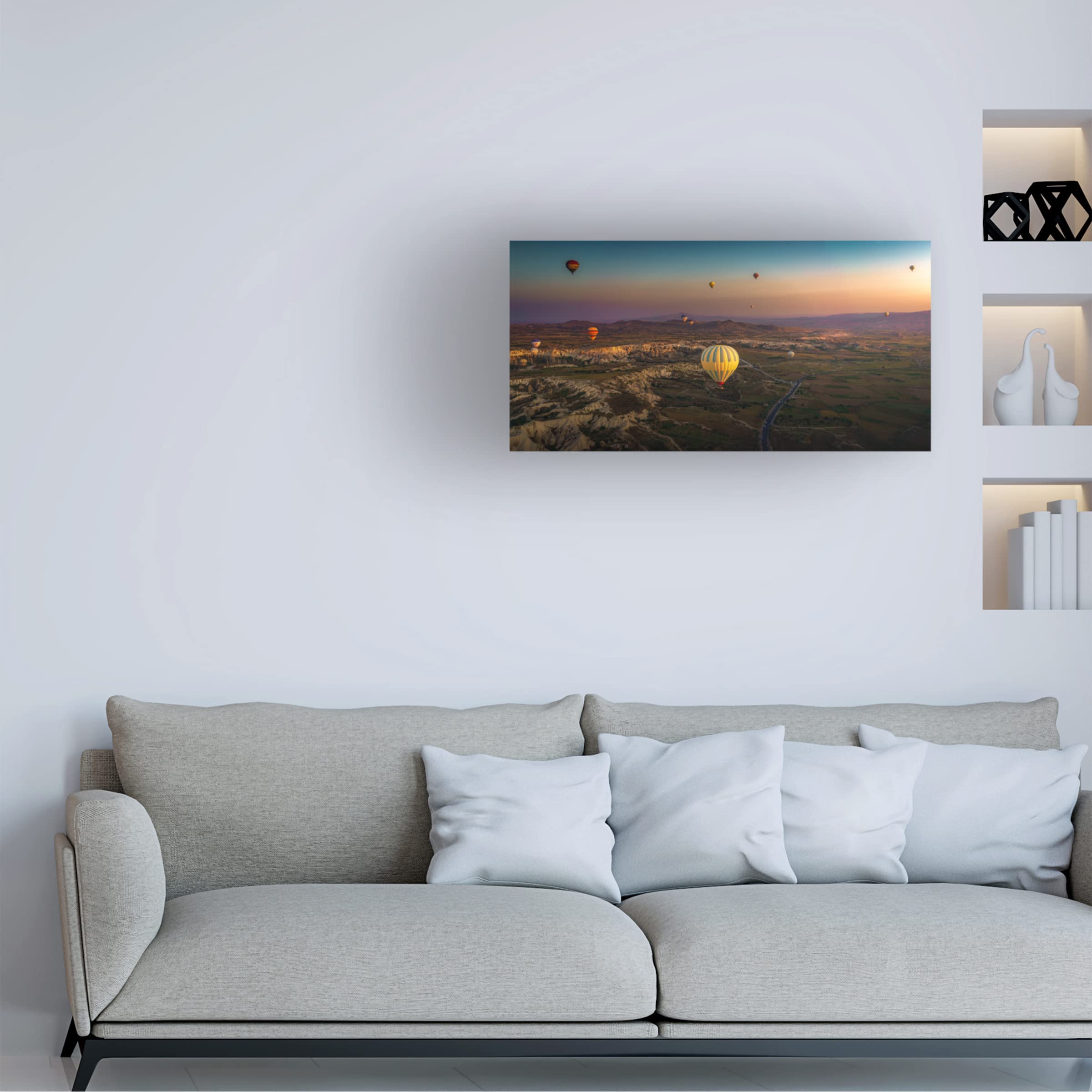 Trademark Fine Art 'Zero Gravity' Canvas Wall Art by Marco Antonio Cobo - Modern Abstract Painting for Living Room, Bedroom & Office Decor